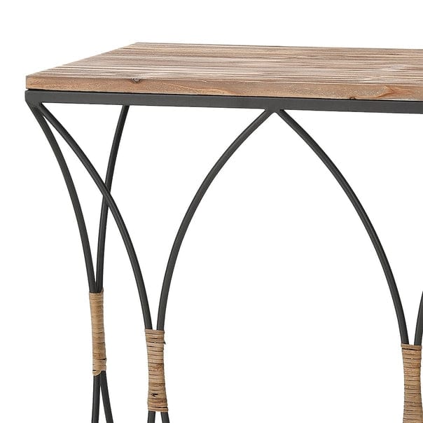 Set of 2 Fisher Island Wood & Metal Console Tables、mySite、g9winljtr