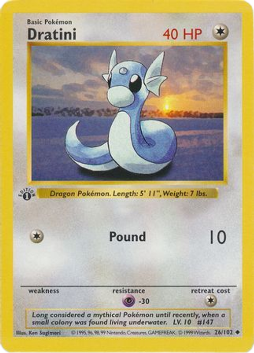 Dratini - 26/102 - Uncommon 1st Edition、mySite、waistdrama
