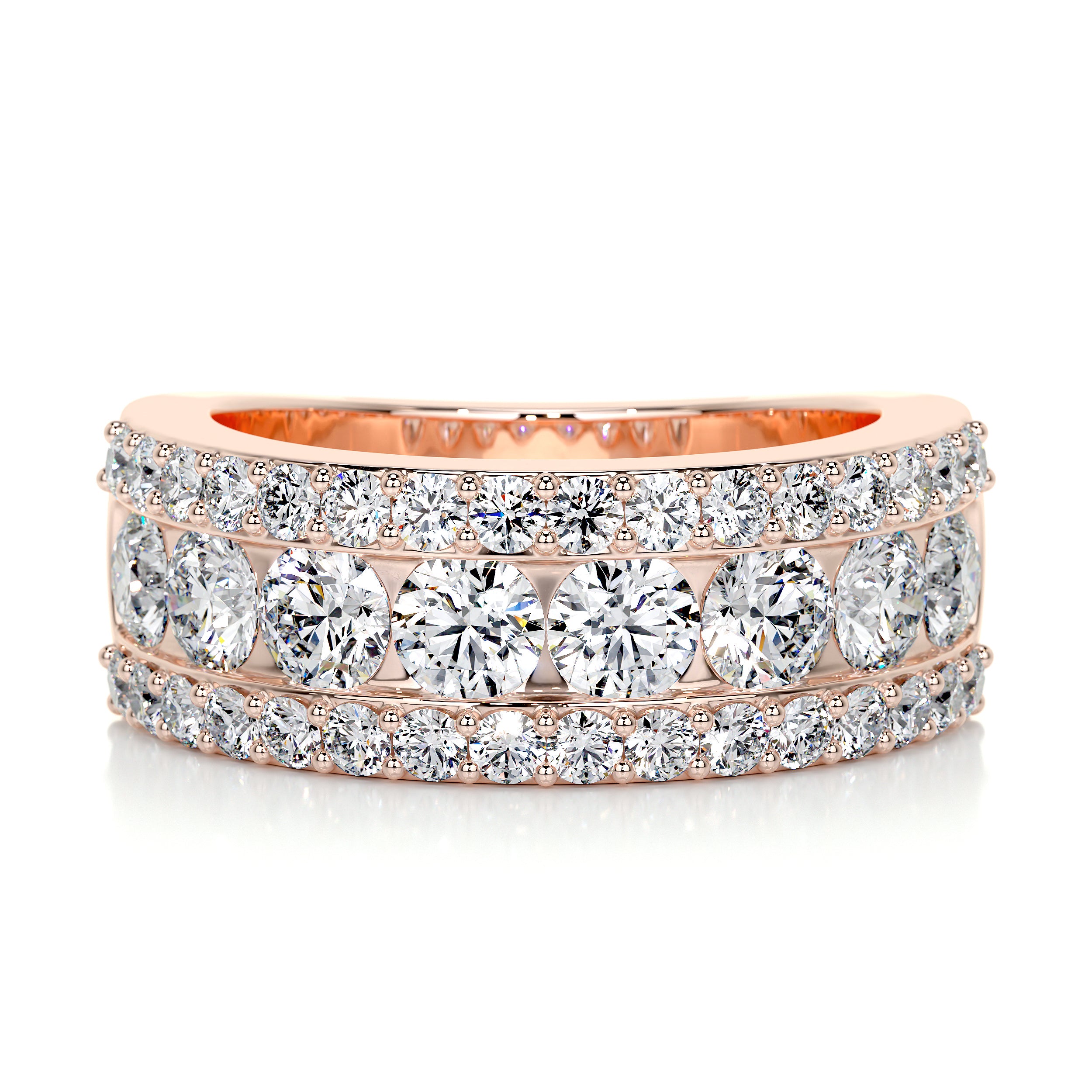 Nia Diamond Wedding Ring (2 Carat) -14K Rose Gold、mySite、hinf8tx79