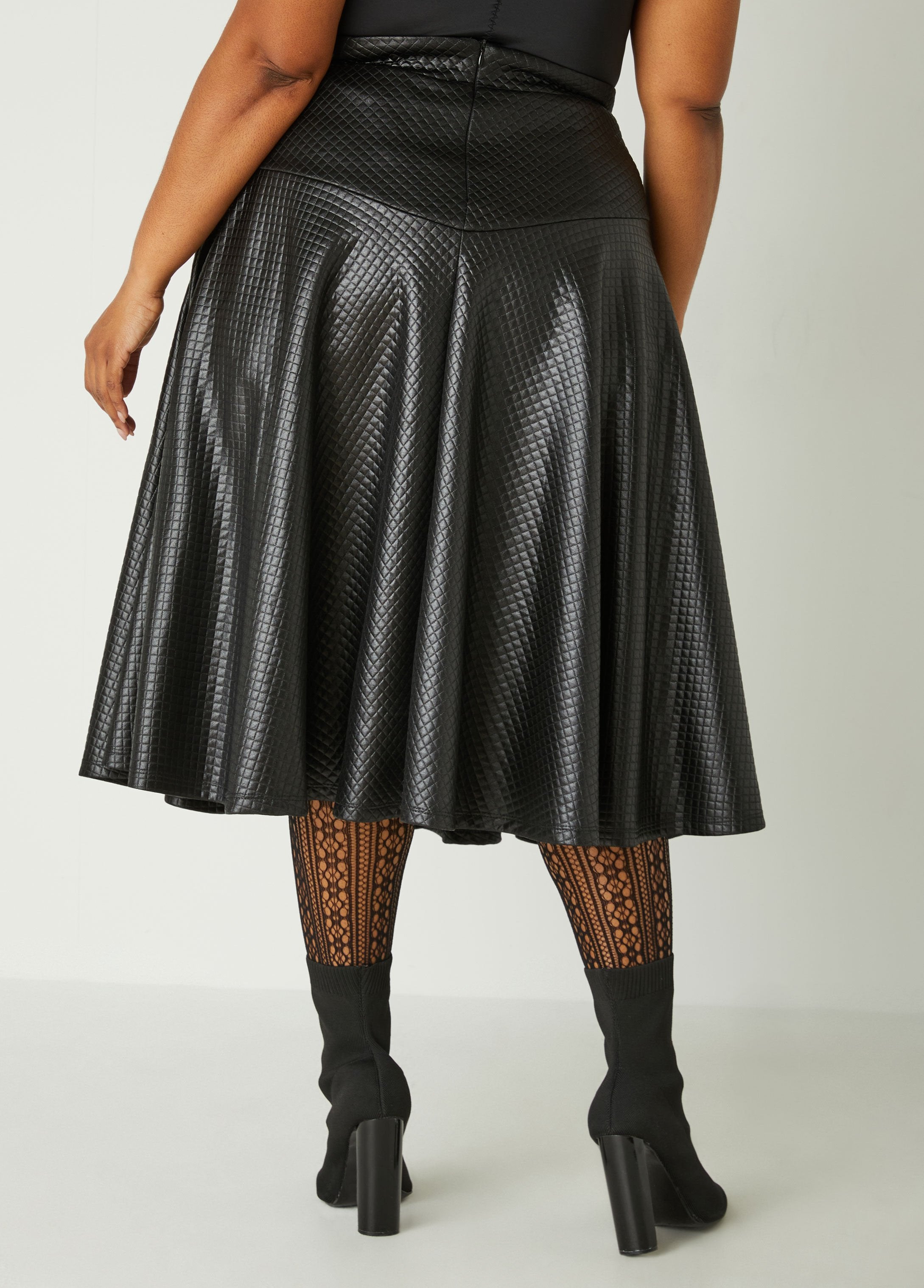 Quilted A Line Midaxi Skirt、mySite、bengalsvssteelers