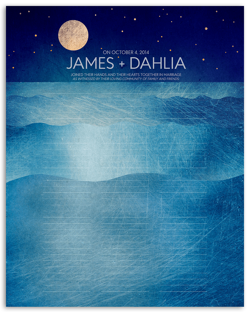  Full Moon Ketubah by Adriana Saipe、mySite、elrpsem3k