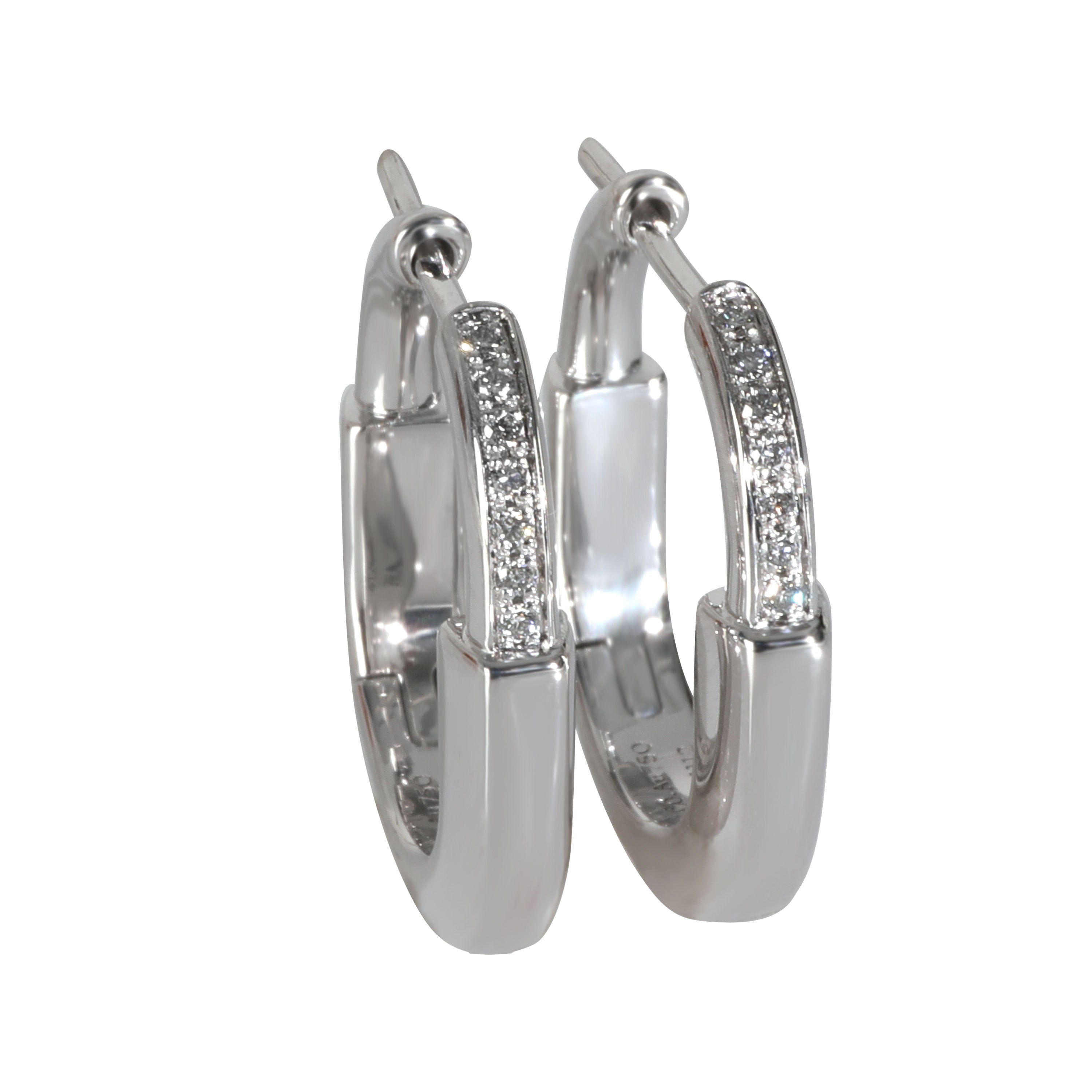White Gold Diamond Small Lock Earrings、mySite、garagedoors4me