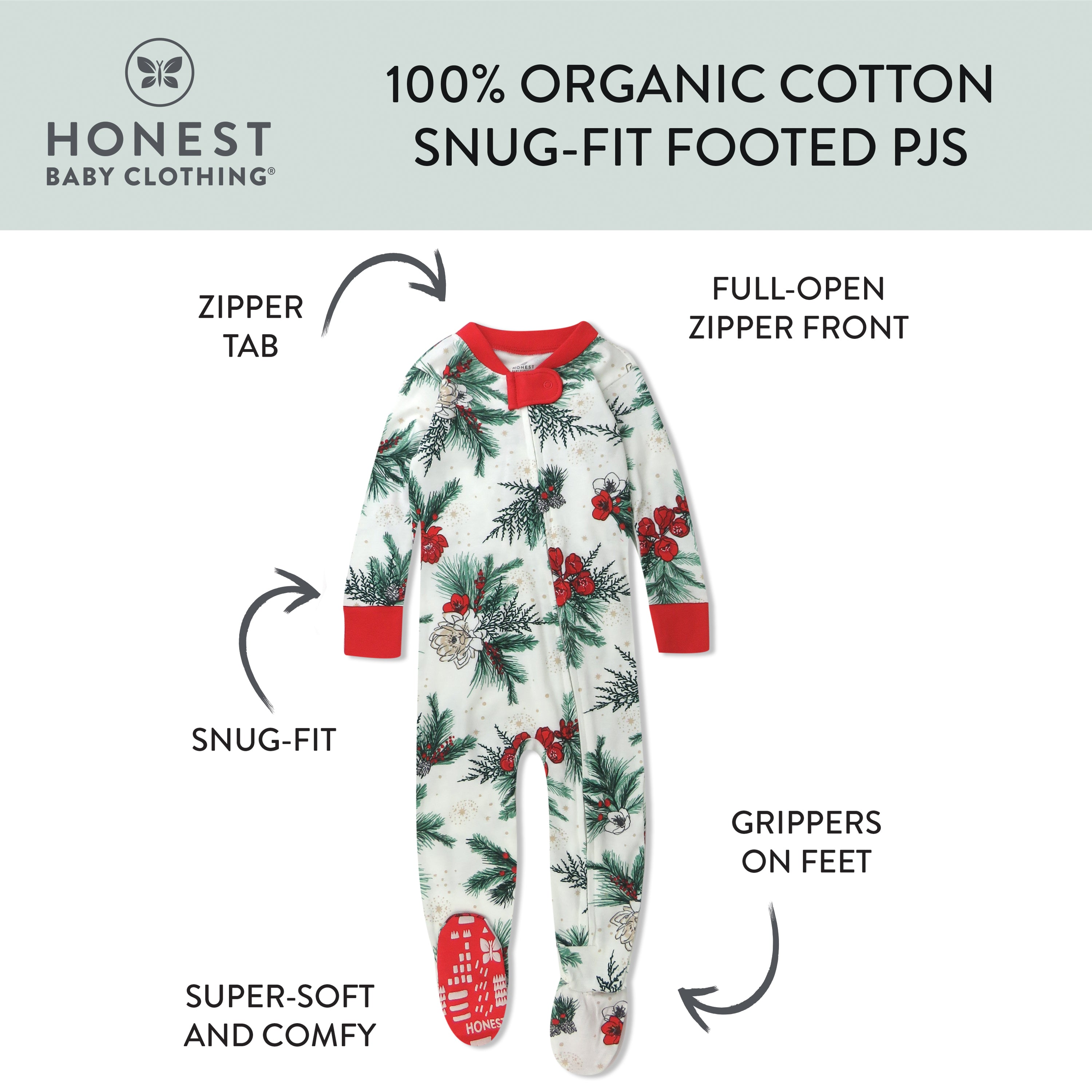 Organic Cotton Holiday Snug-Fit Footed Pajama、mySite、layawaytickets