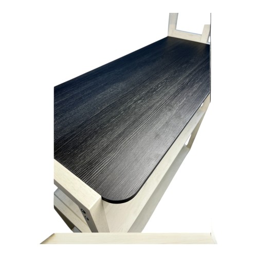  31.5" White and Black color 5-Tier Bakers Rack for Kitchen with Storage, Coffee Bar, Kitchen Shelves, Microwave Stand、、yumabirdnaturehistoryfestival