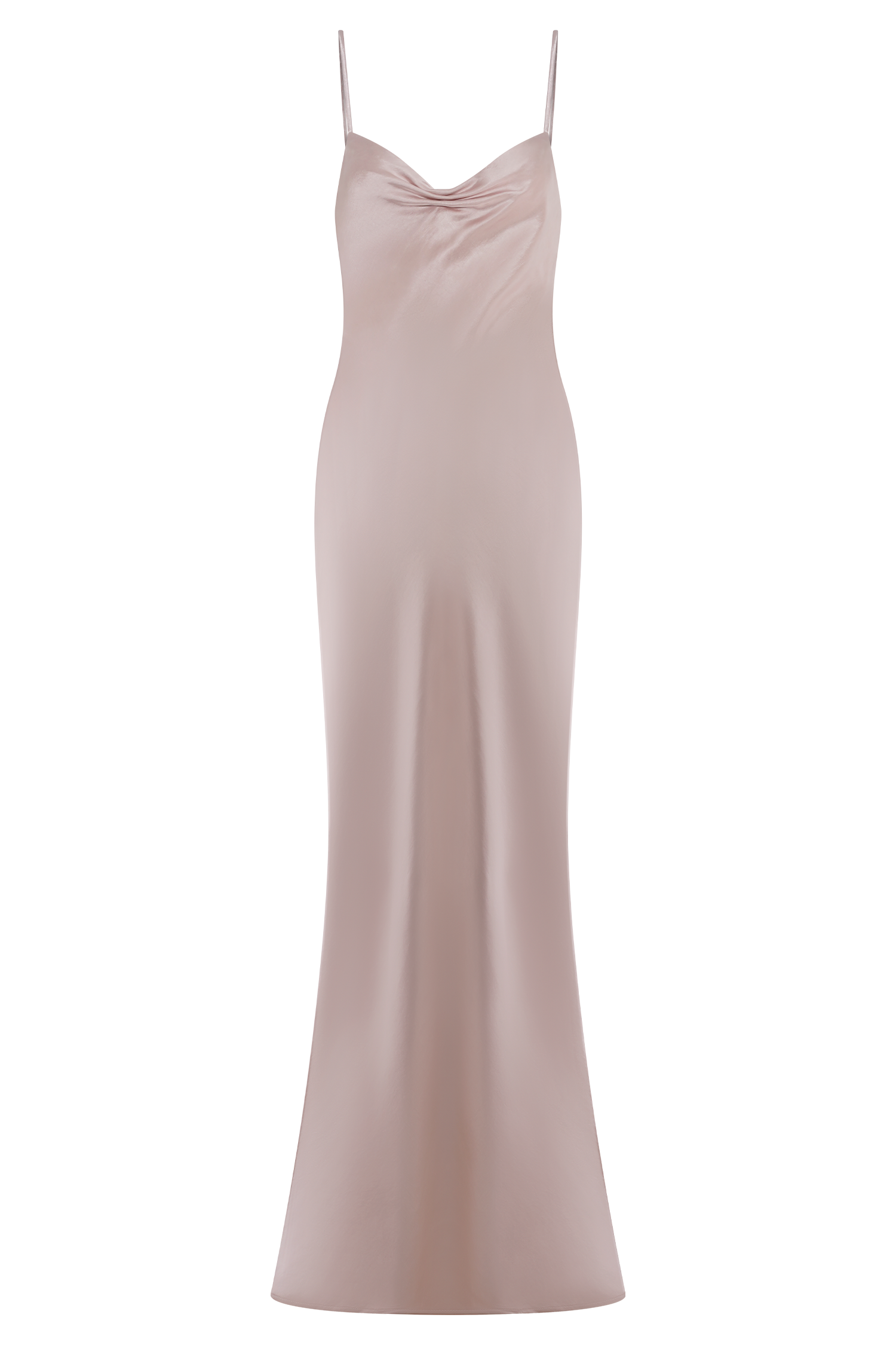 Lilly Sweetheart Satin Maxi Dress - Soft Pink、mySite、solidvoid