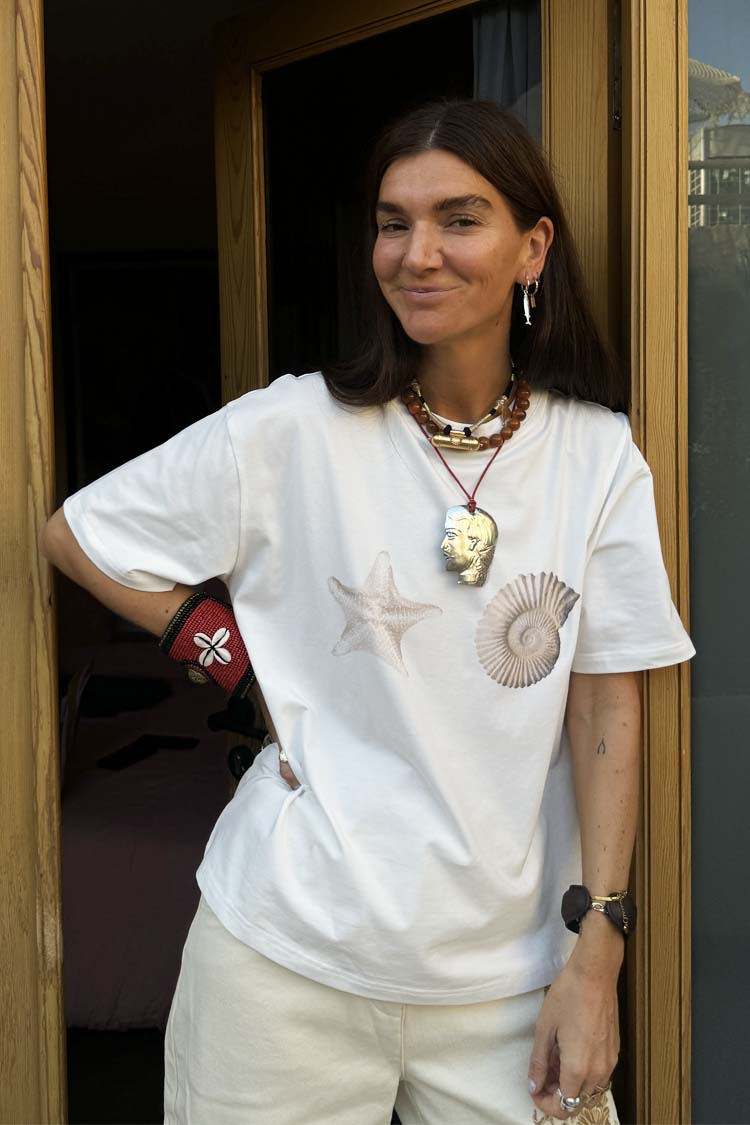 Shell Print Boob T Shirt、mySite、solidvoid