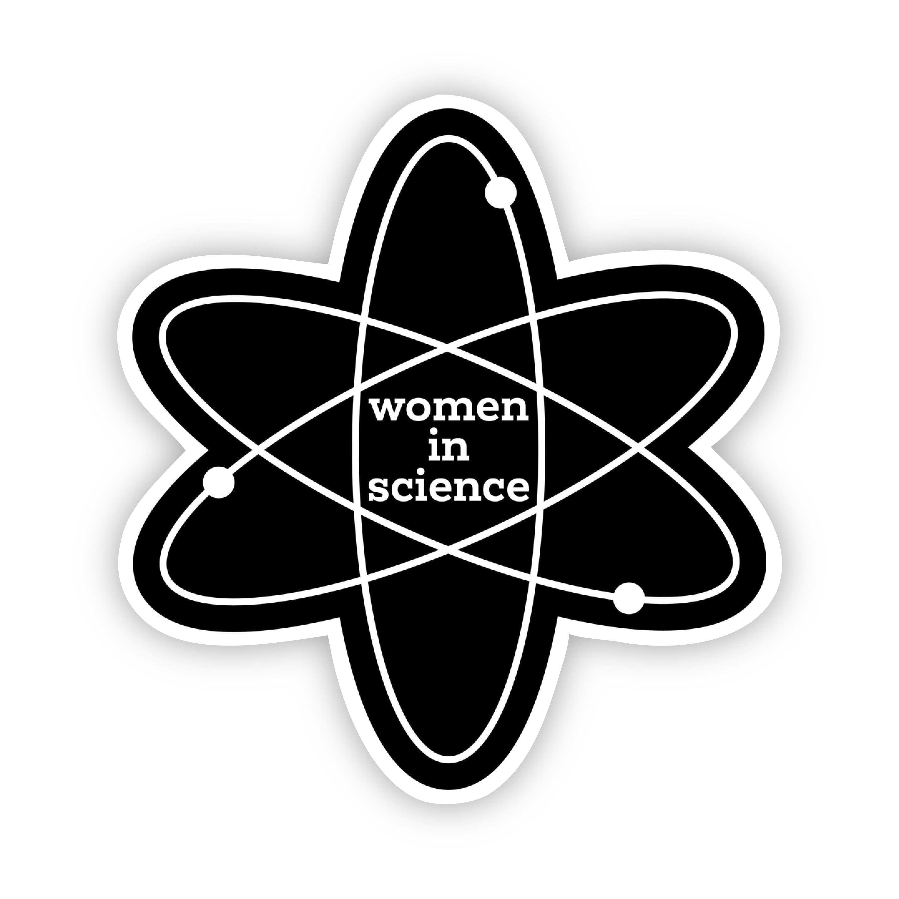  Women in Science Black Sticker、mySite、elrpsem3k