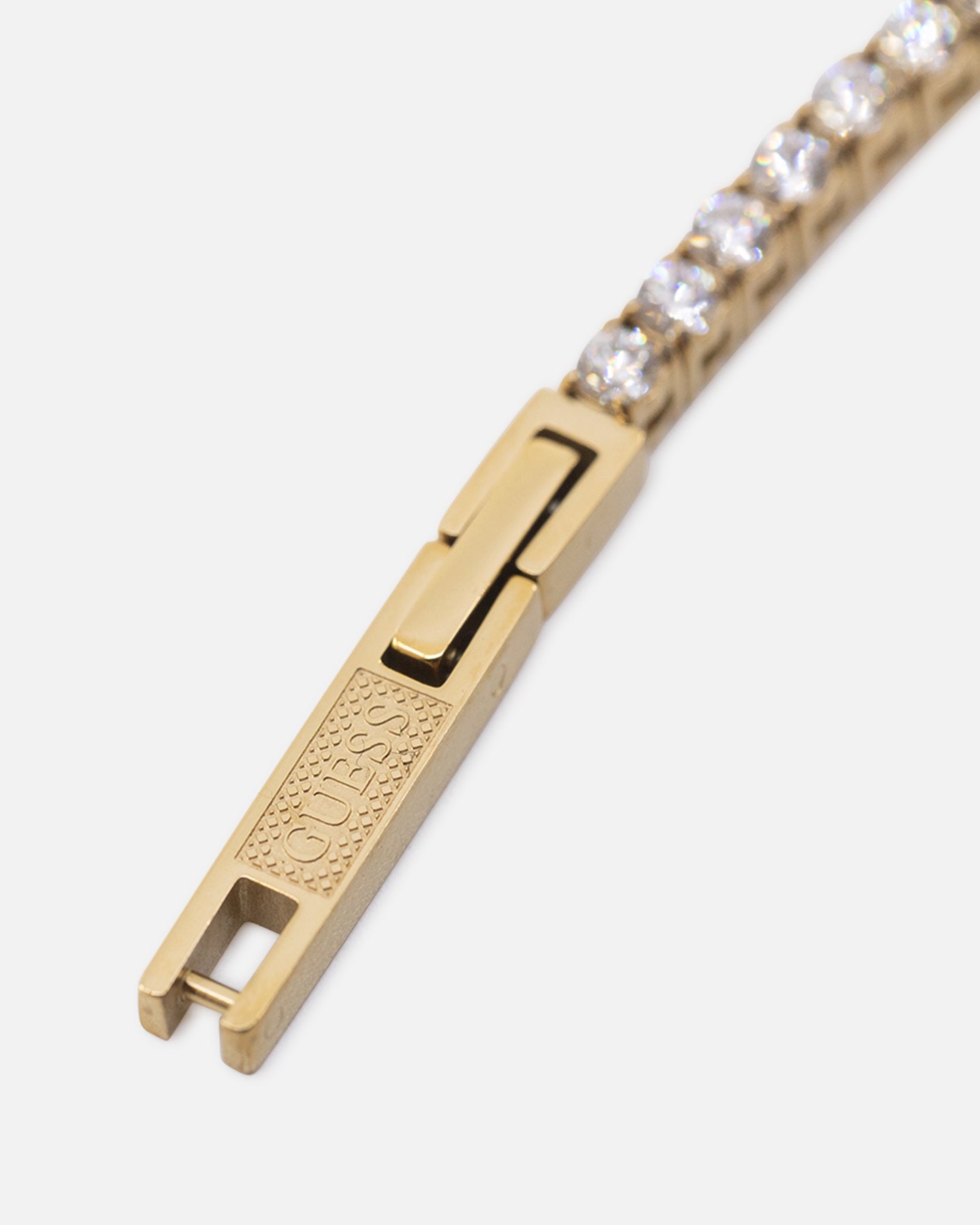 Guess Mainline Gold Tennis Logo Bracelet Multi、mySite、zt4zffjzw