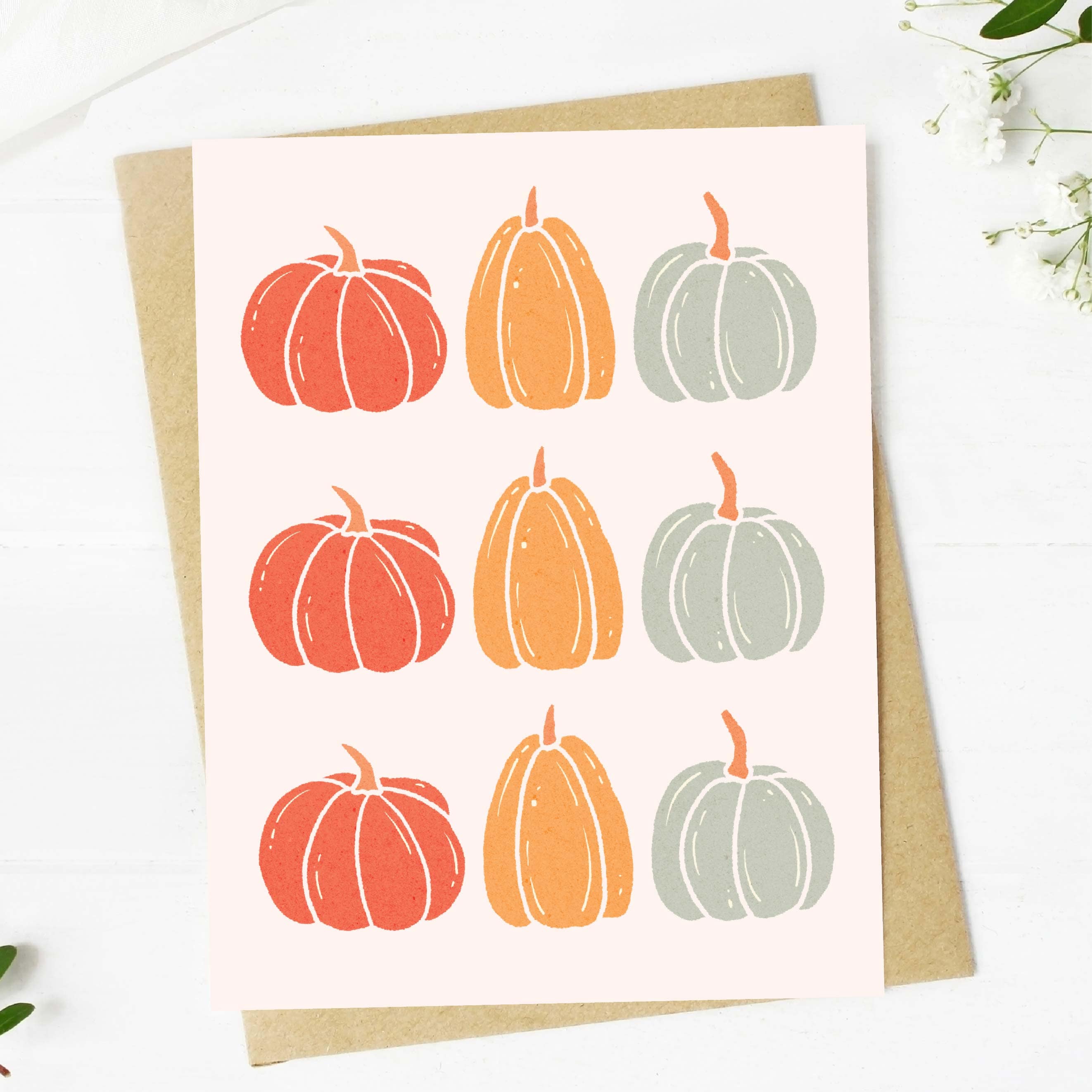  Pumpkin Pattern Fall Card、mySite、elrpsem3k