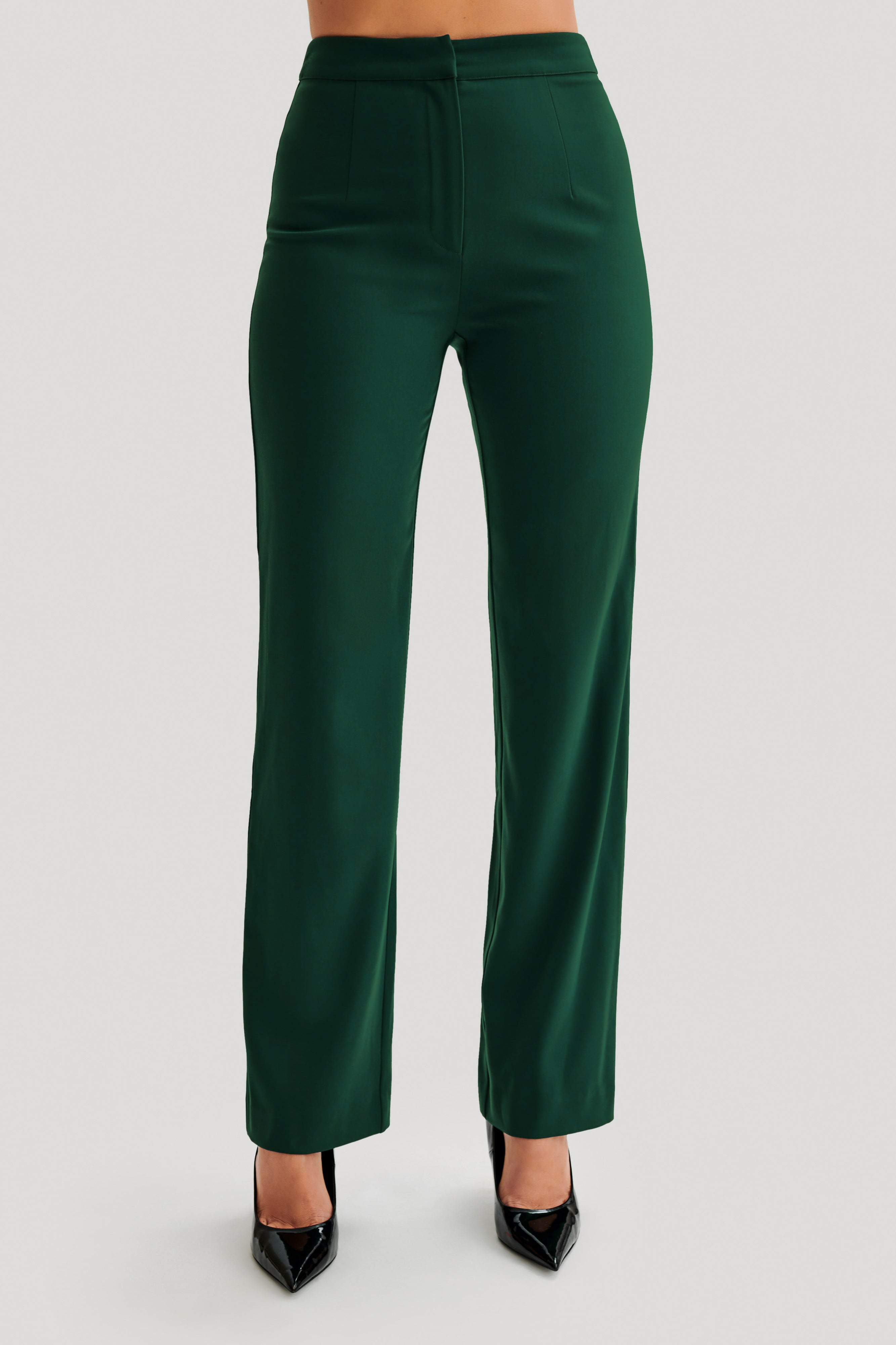 Allanah Straight Leg Pant - Forest Green、mySite、solidvoid