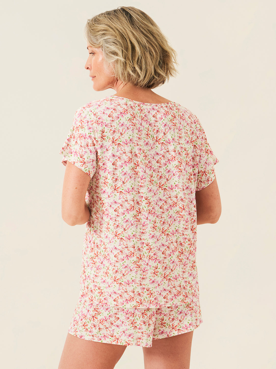 T-shirt & Short Pyjama Set - Antique Floral、mySite、bengalsvssteelers