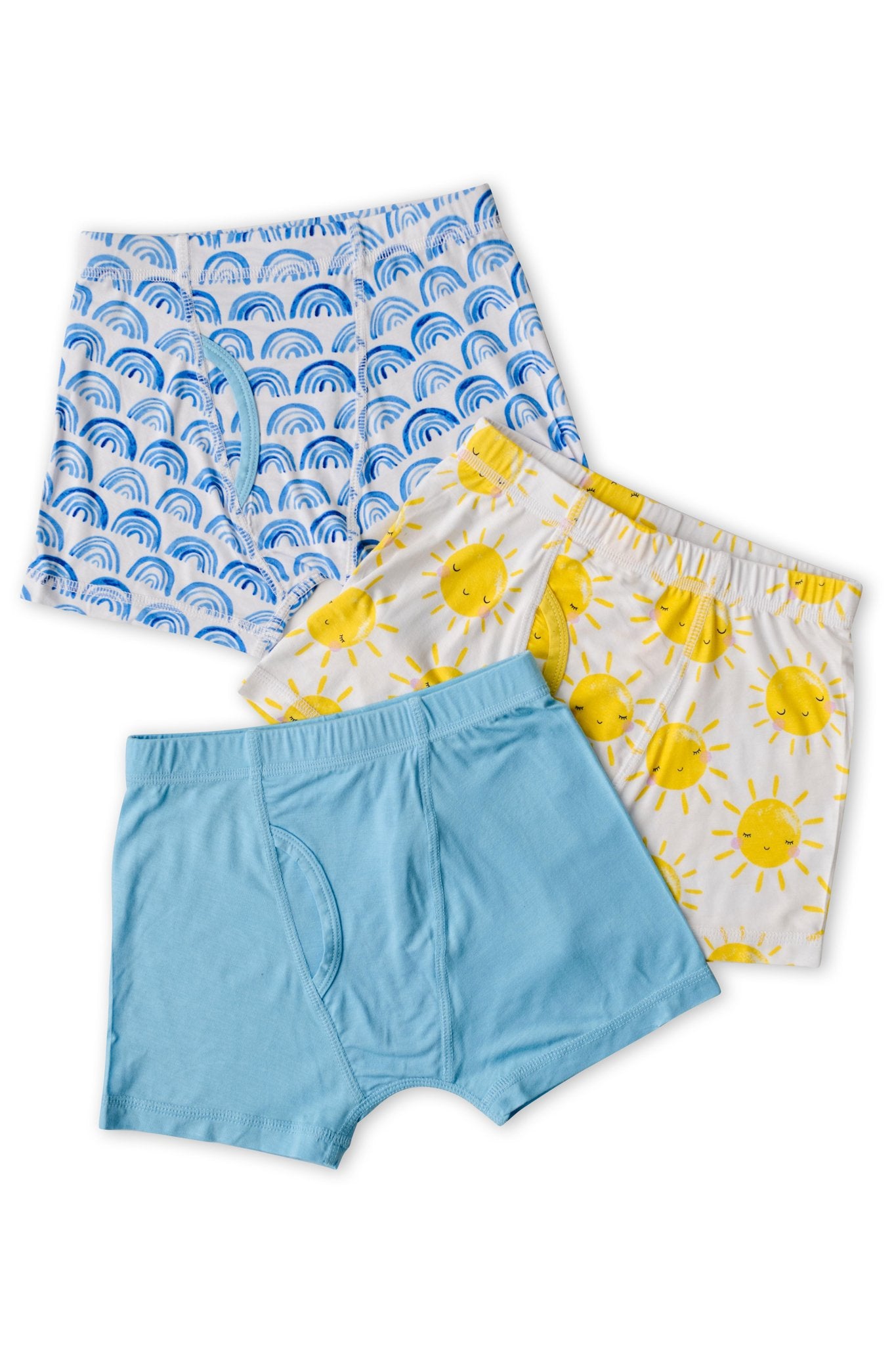  Rainbows & Sunshine Boy's Bamboo Viscose Boxer Brief Underwear - 3 Pack、mySite、layawaytickets