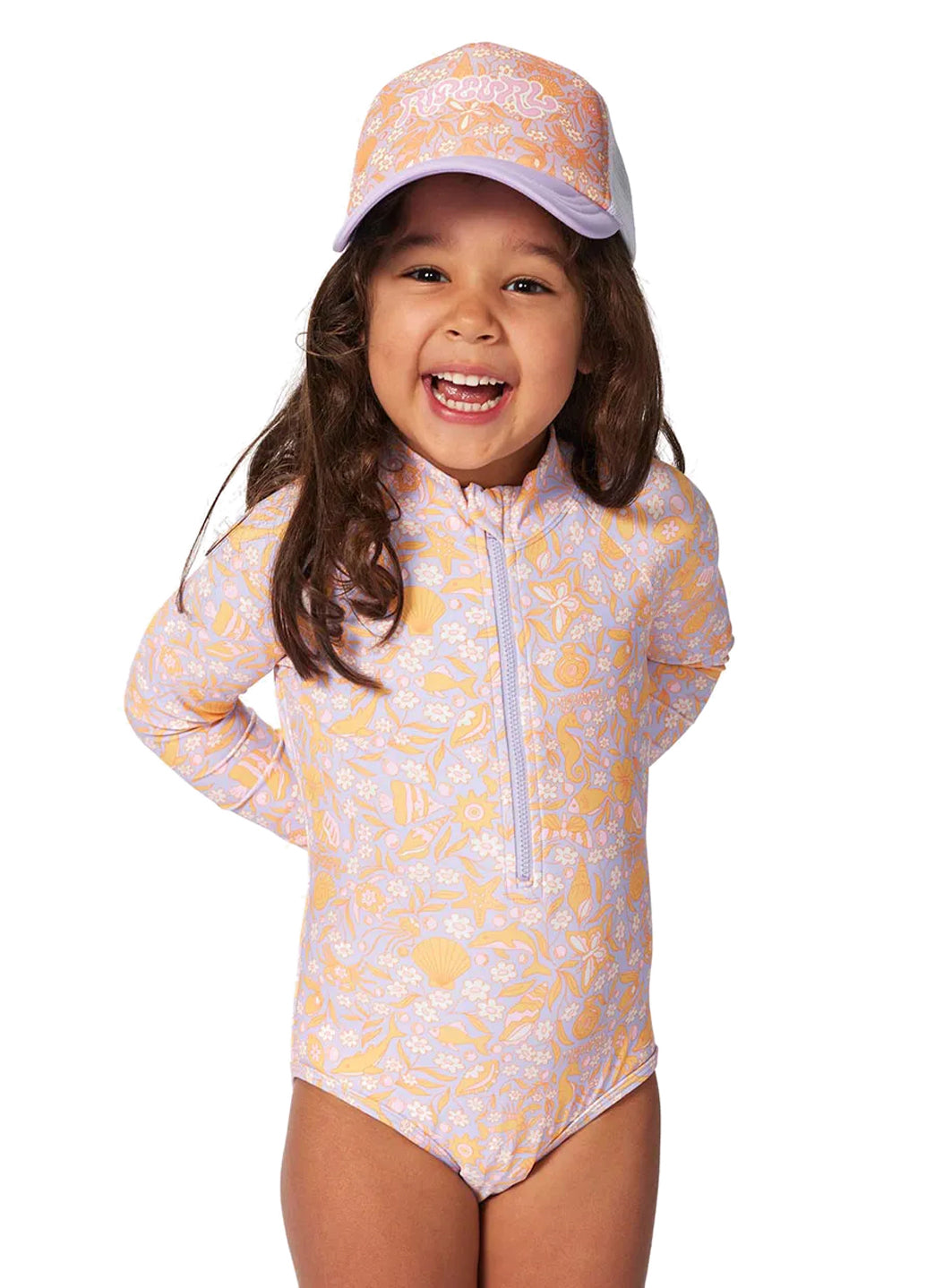 Rip Curl Girls' Rainbow Tide Long Sleeve Surfsuit (Toddler, Little Kid)、mySite、noshort