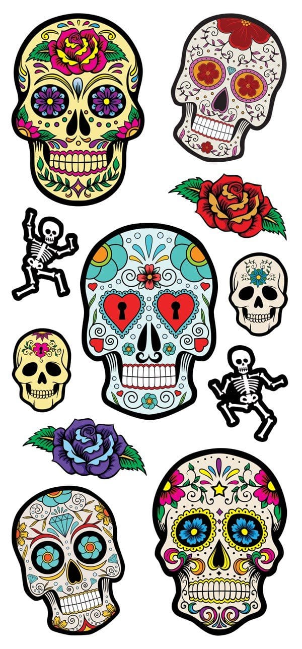  Puffy Stickers - Sugar Skulls、mySite、ghnorth