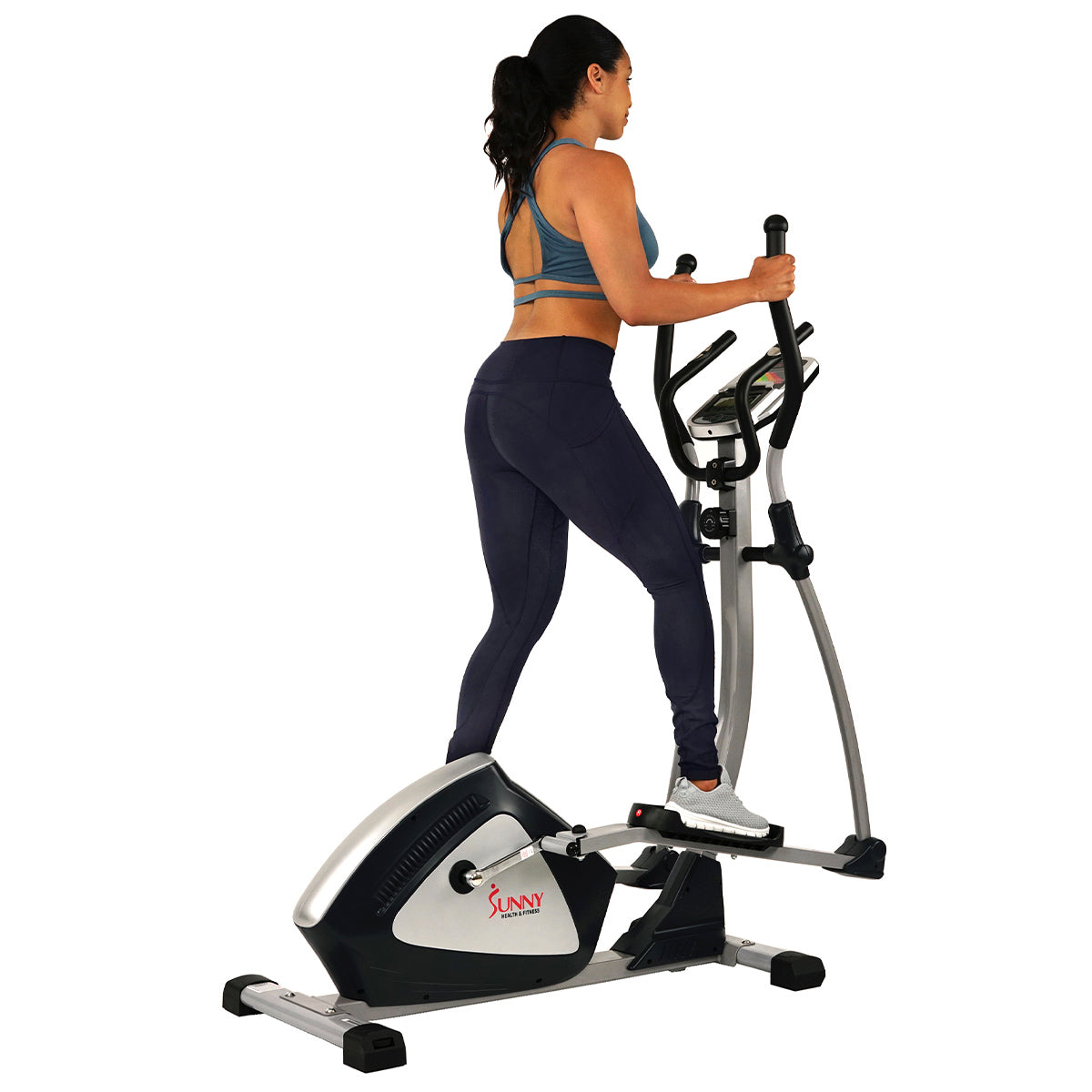  Magnetic Elliptical Machine w/ Device Holder, LCD Monitor and Heart Rate Monitoring - Endurance Zone、mySite、ghnorth