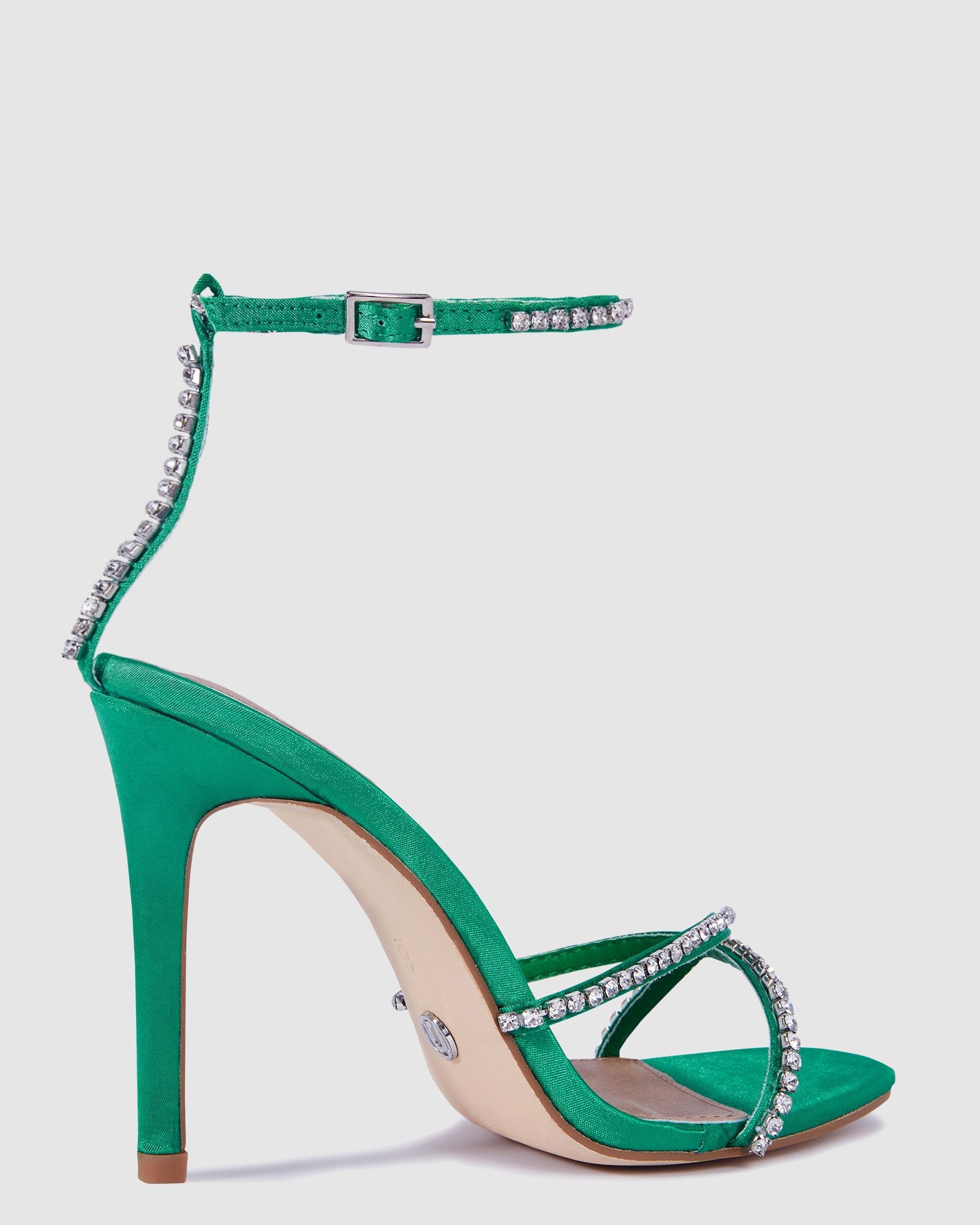  Green Satin Crystal Heels (Green)、mySite、merchandisen