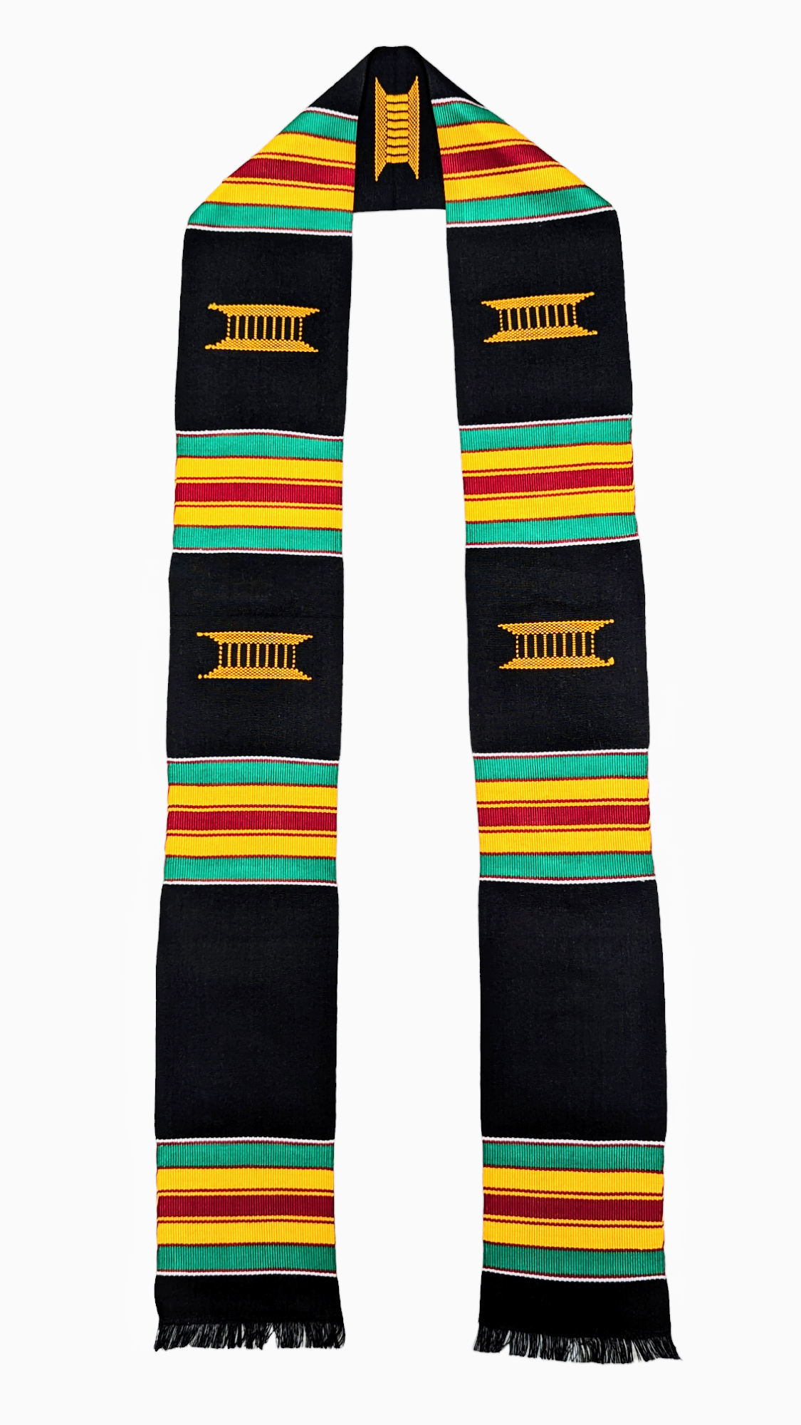 Dupsie's Inhyira Throne handwoven African Kente Stole Sash DPD1549E、mySite、solidvoid