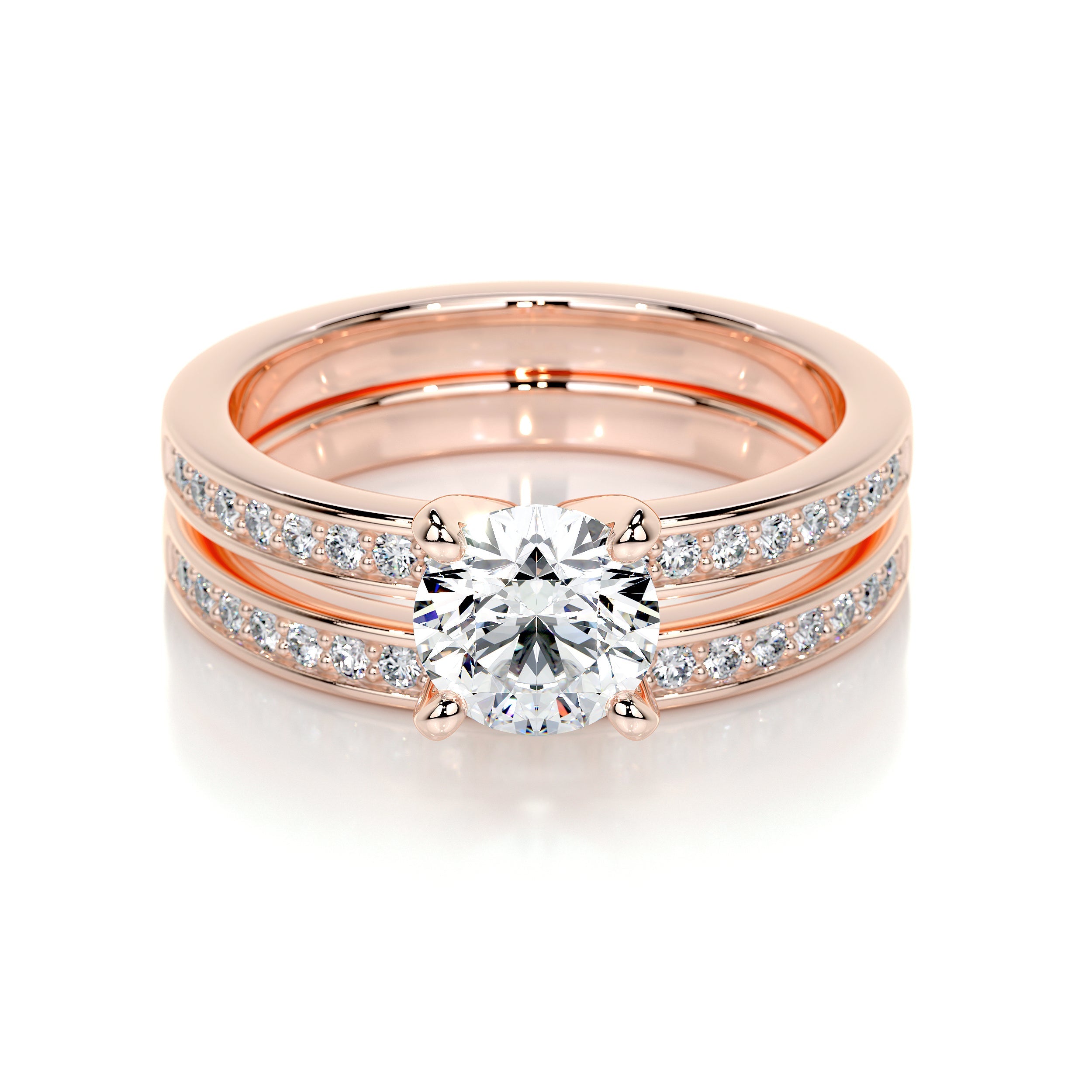Giselle Lab Grown Diamond Bridal Set -14K Rose Gold、mySite、hinf8tx79