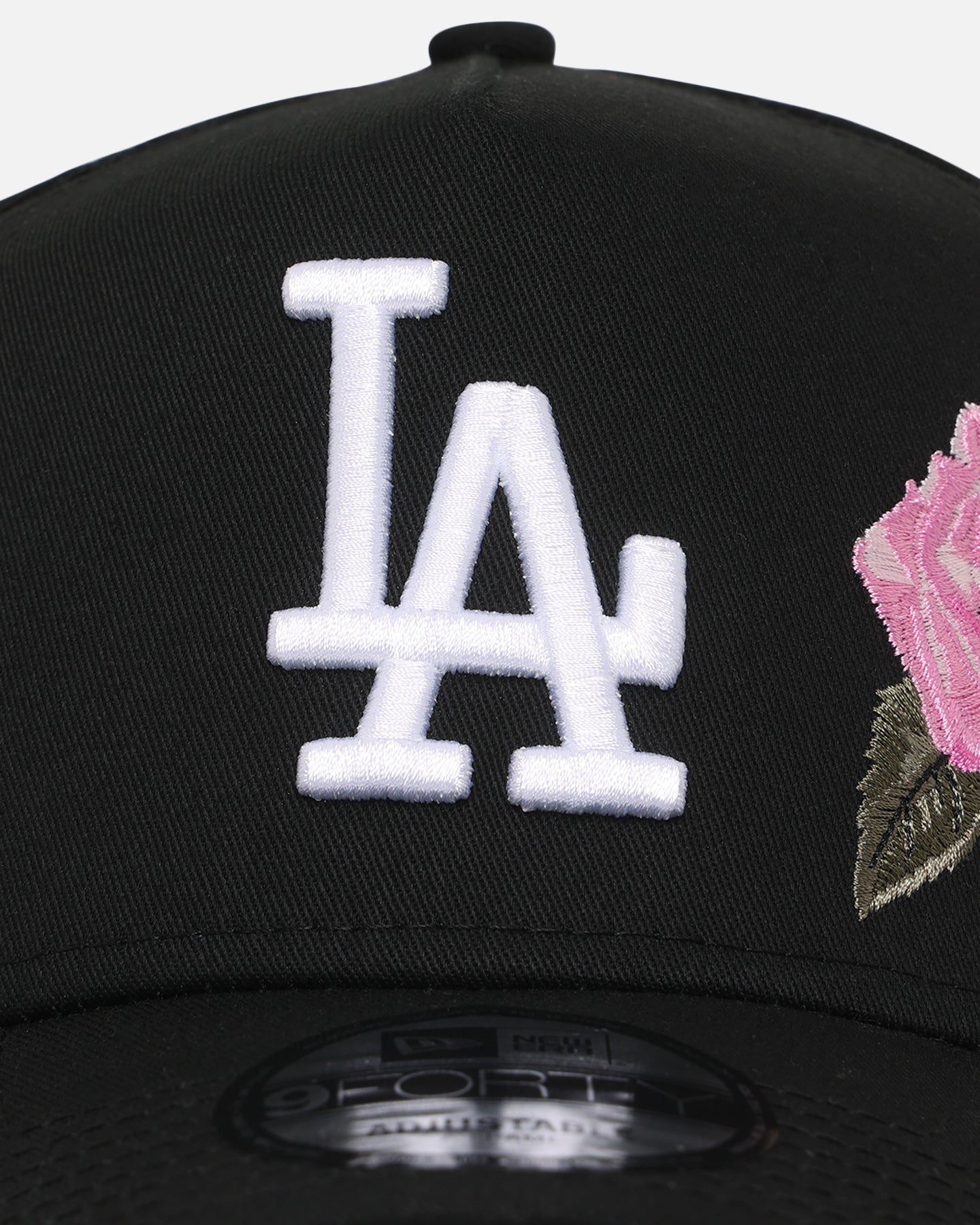 New Era Los Angeles Dodgers 'Pink Rose Embroidery' 9FORTY A-Frame Snapback Black/Pink、mySite、zt4zffjzw