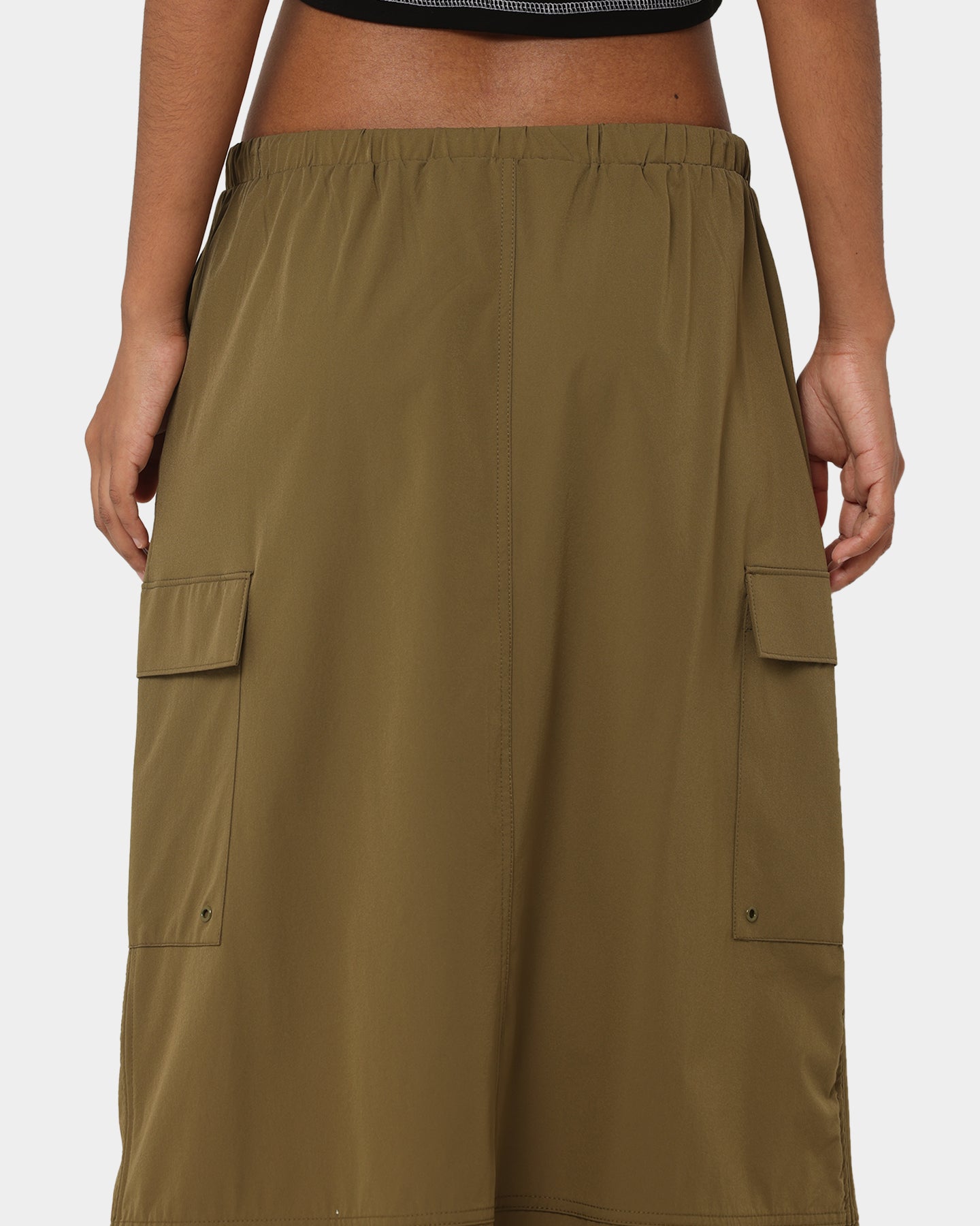 MNML Women's Parachute Maxi Skirt Khaki、mySite、zt4zffjzw
