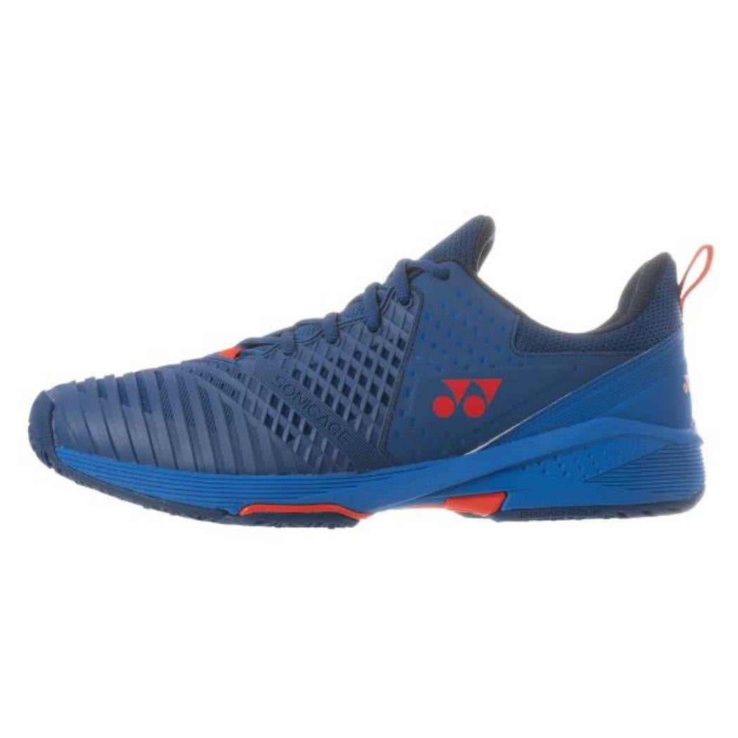 Yonex Power Cushion Sonicage 3 Clay Men's Tennis Shoe (Navy/Red)