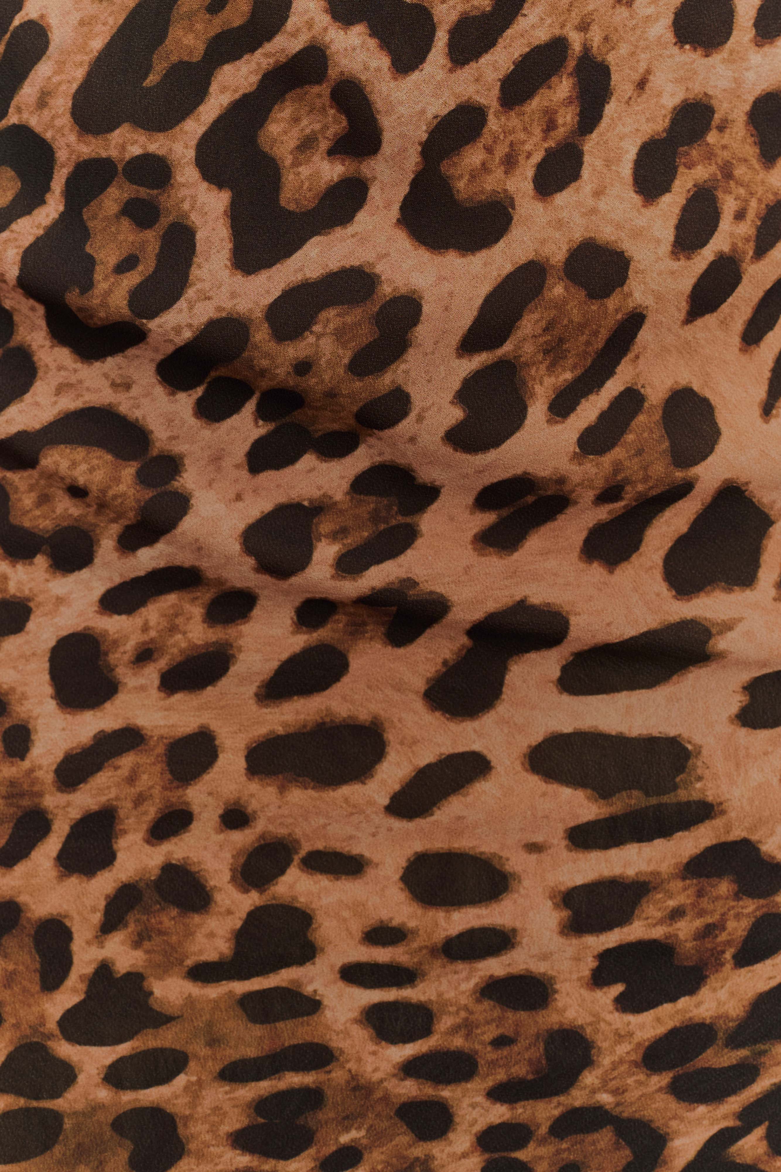 Breanna Strapless Chiffon Maxi Dress - Leopard Print、mySite、solidvoid