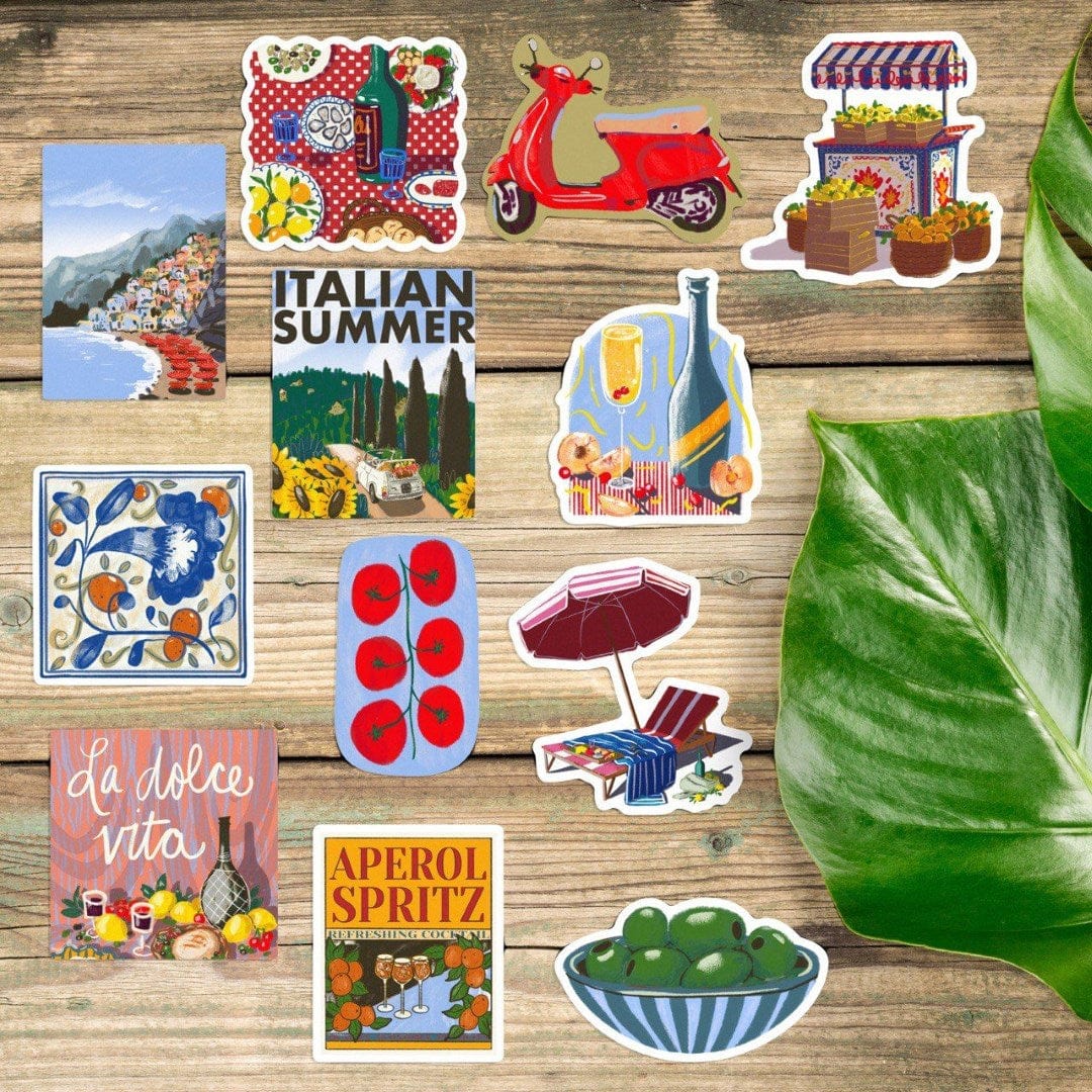  Italian Summer Sticker 12 Pack、mySite、ghnorth
