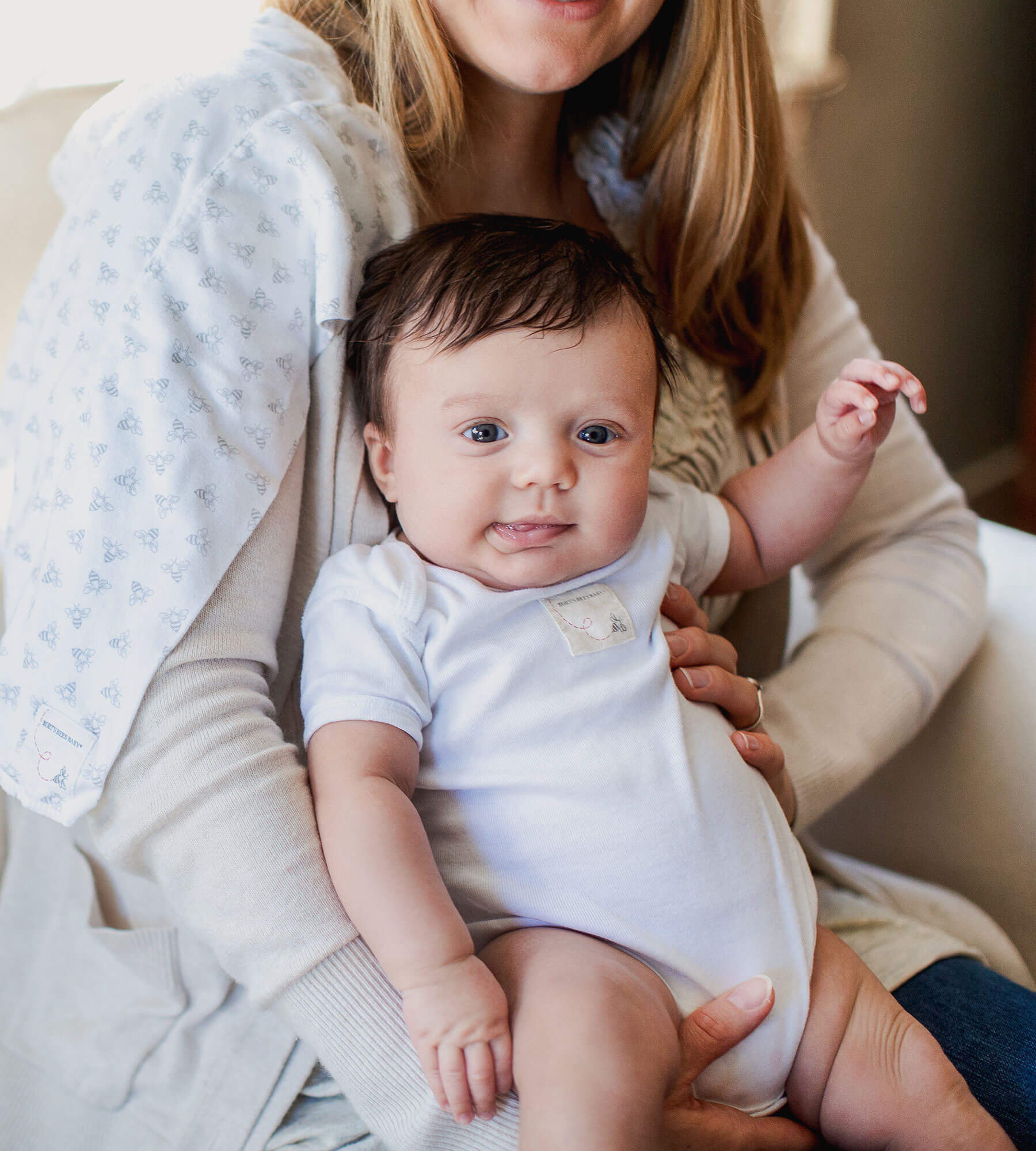 Bee Essentials Organic Short Sleeve Baby Bodysuits 5 Pack、mySite、g9winljtr