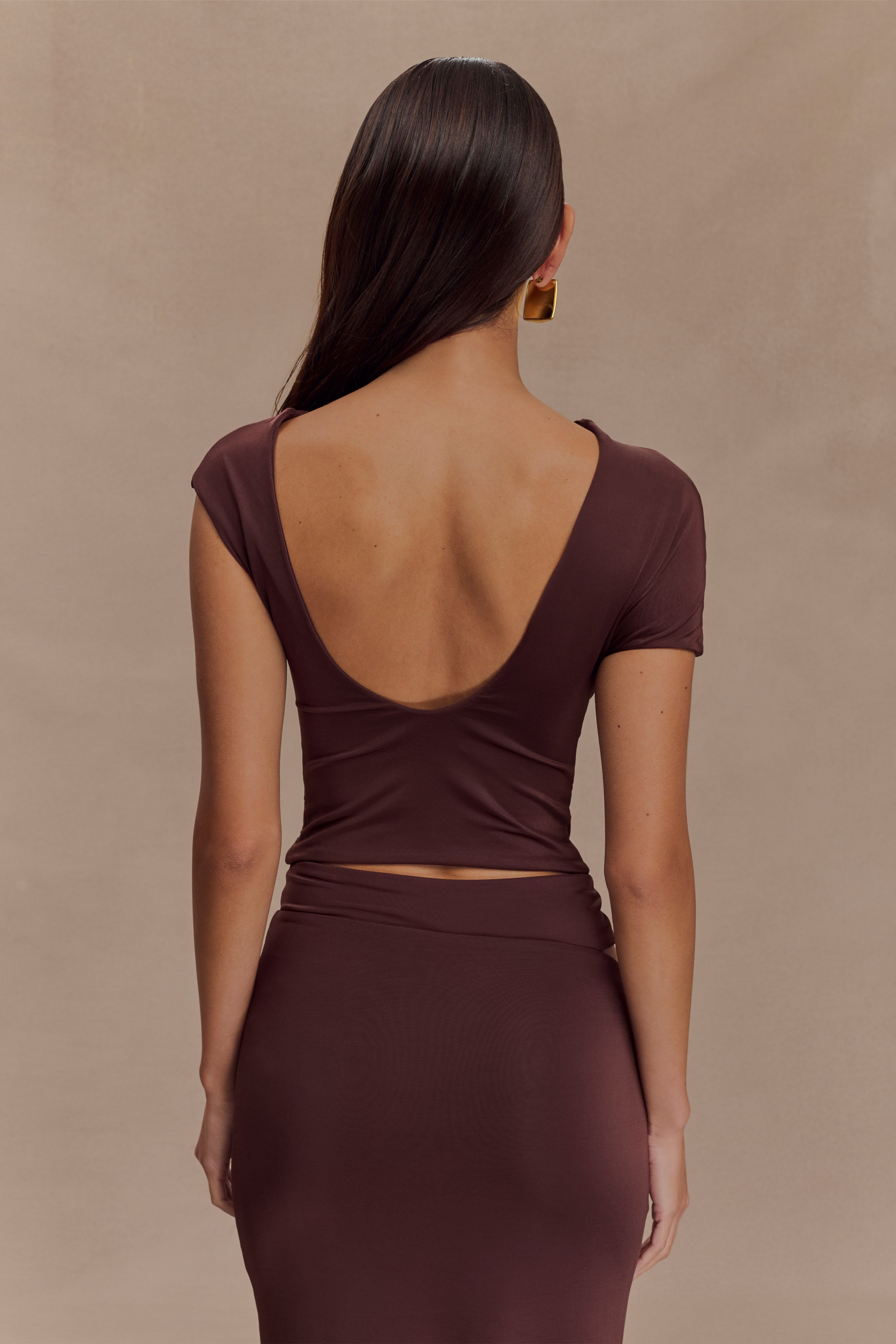 Haven Slinky Twist Top - Chocolate、mySite、solidvoid