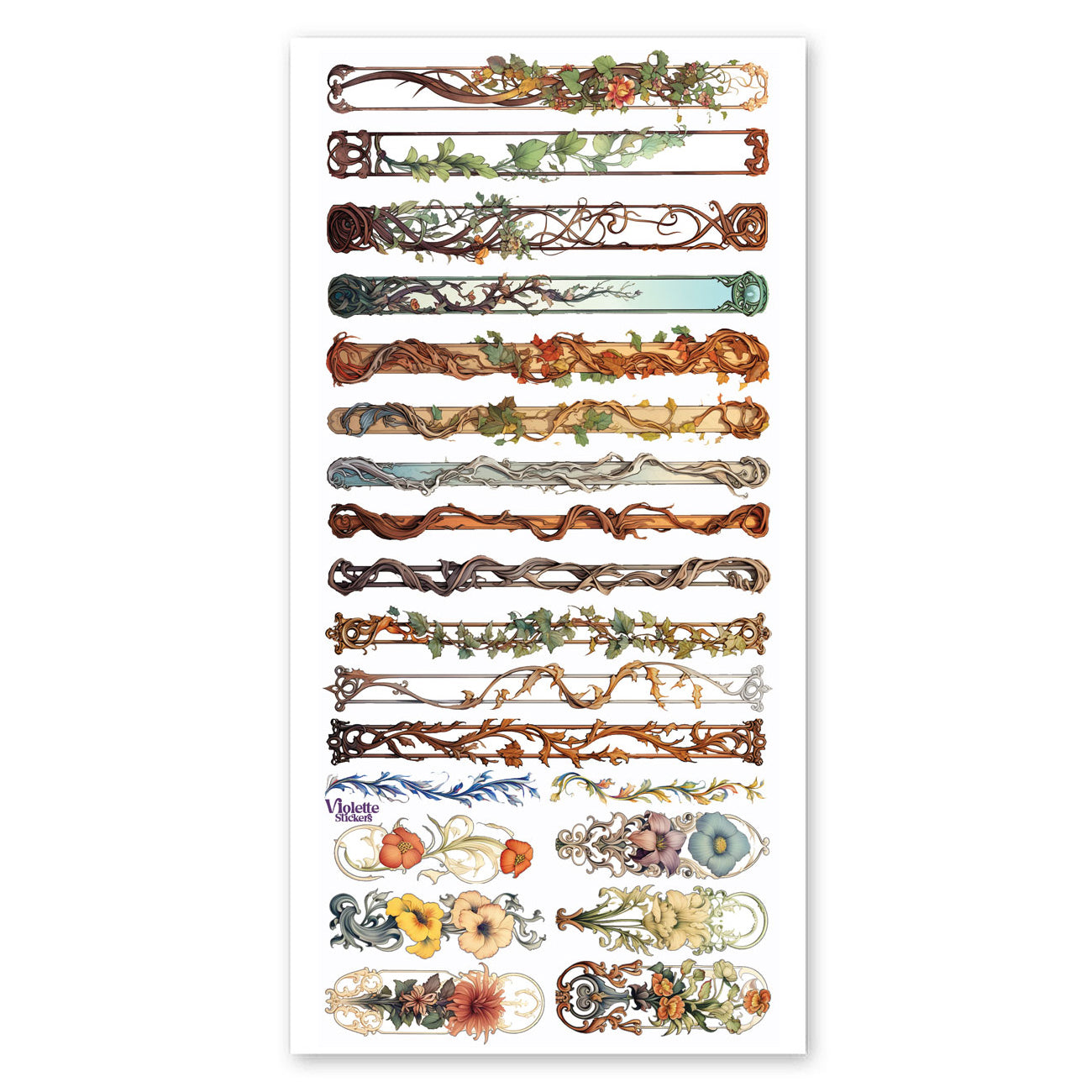  Art Nouveau Borders Stickers、mySite、ghnorth