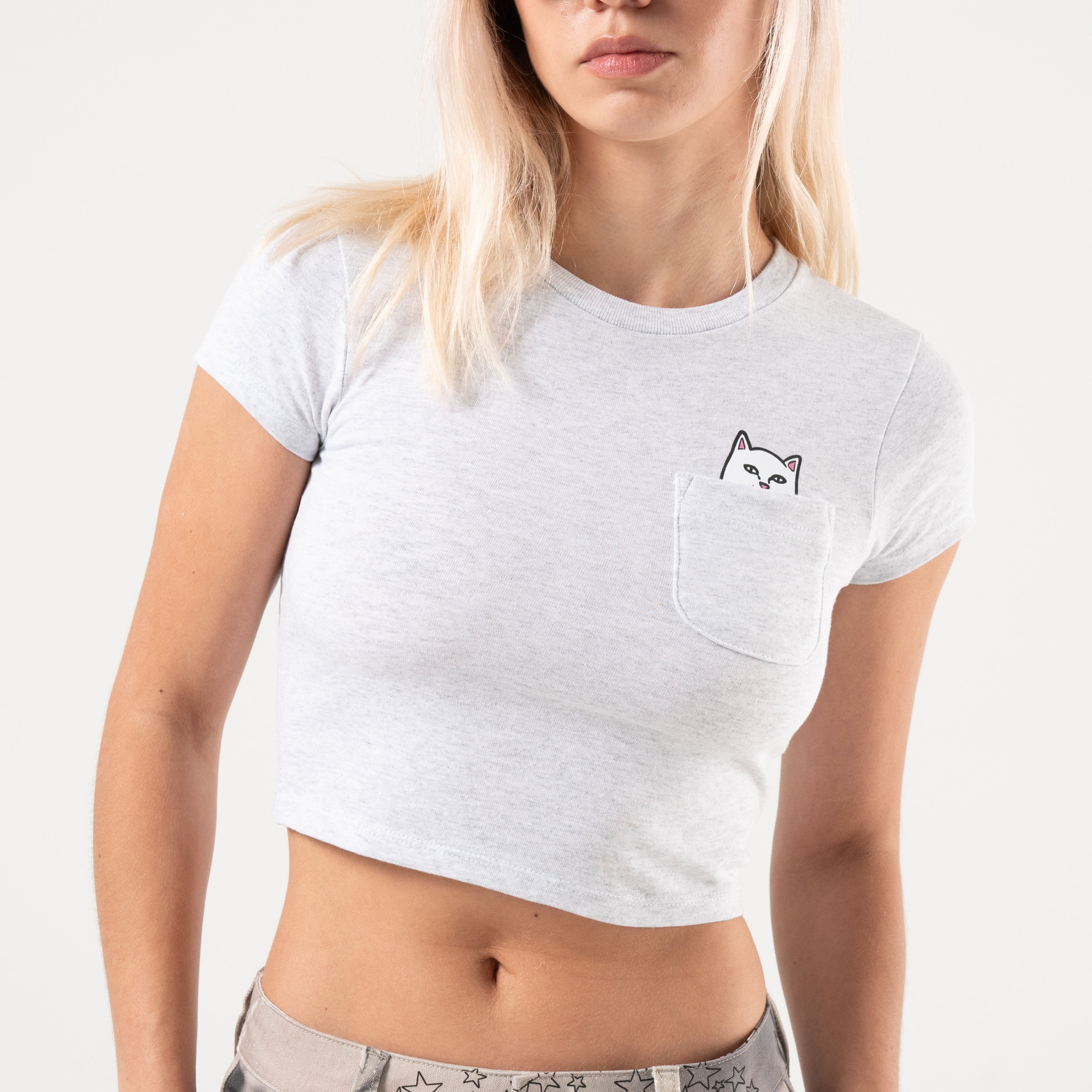  Lord Nermal Cropped Baby Pocket Tee (Ash Heather)、mySite、merchandisen