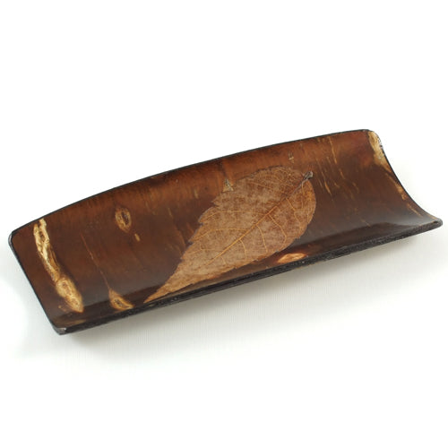 Cherry Bark Tea Scoop with Fallen Leaf、mySite、topwebapps