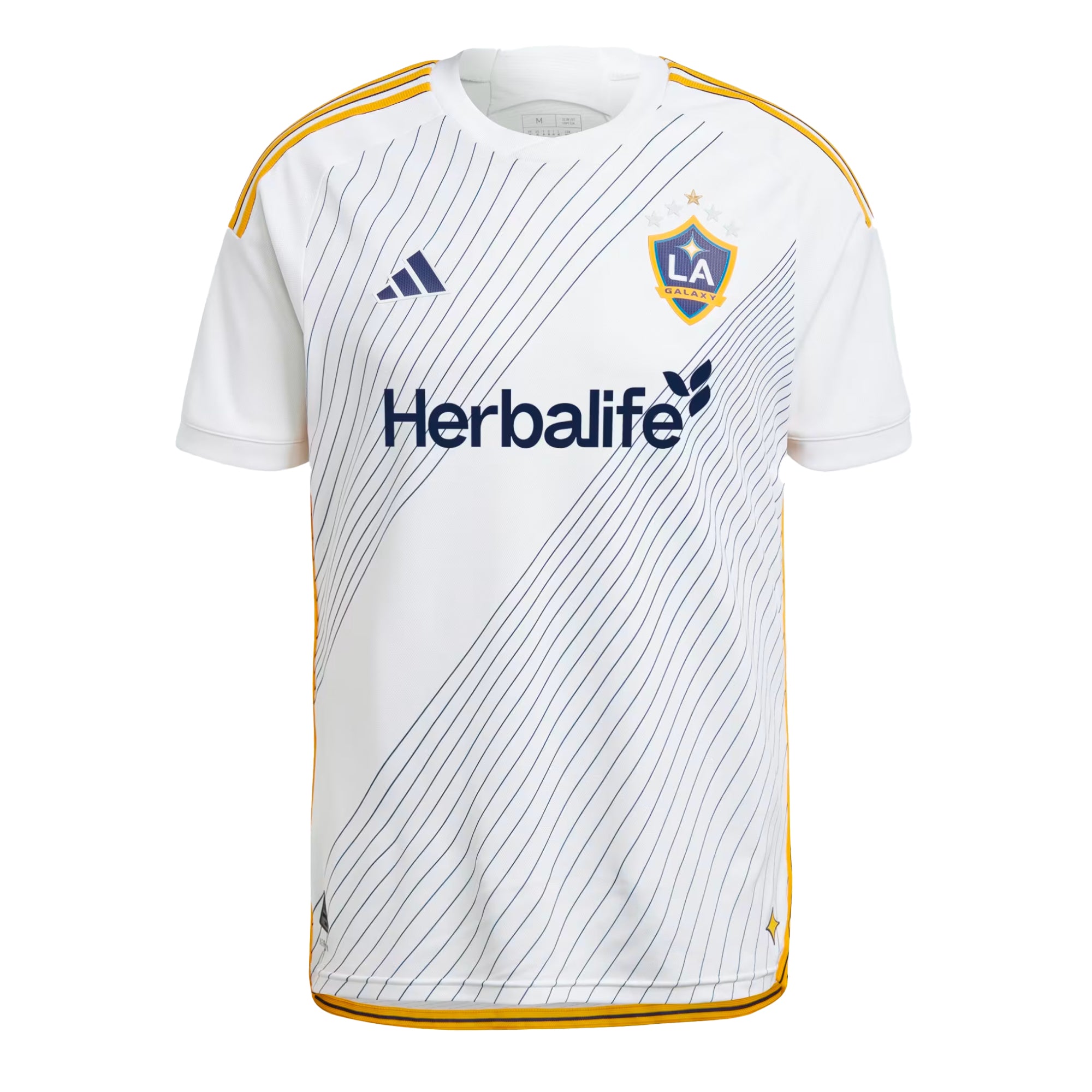 adidas Men's LA Galaxy 2024/25 Authentic Home Jersey White/Blue、mySite、noshort