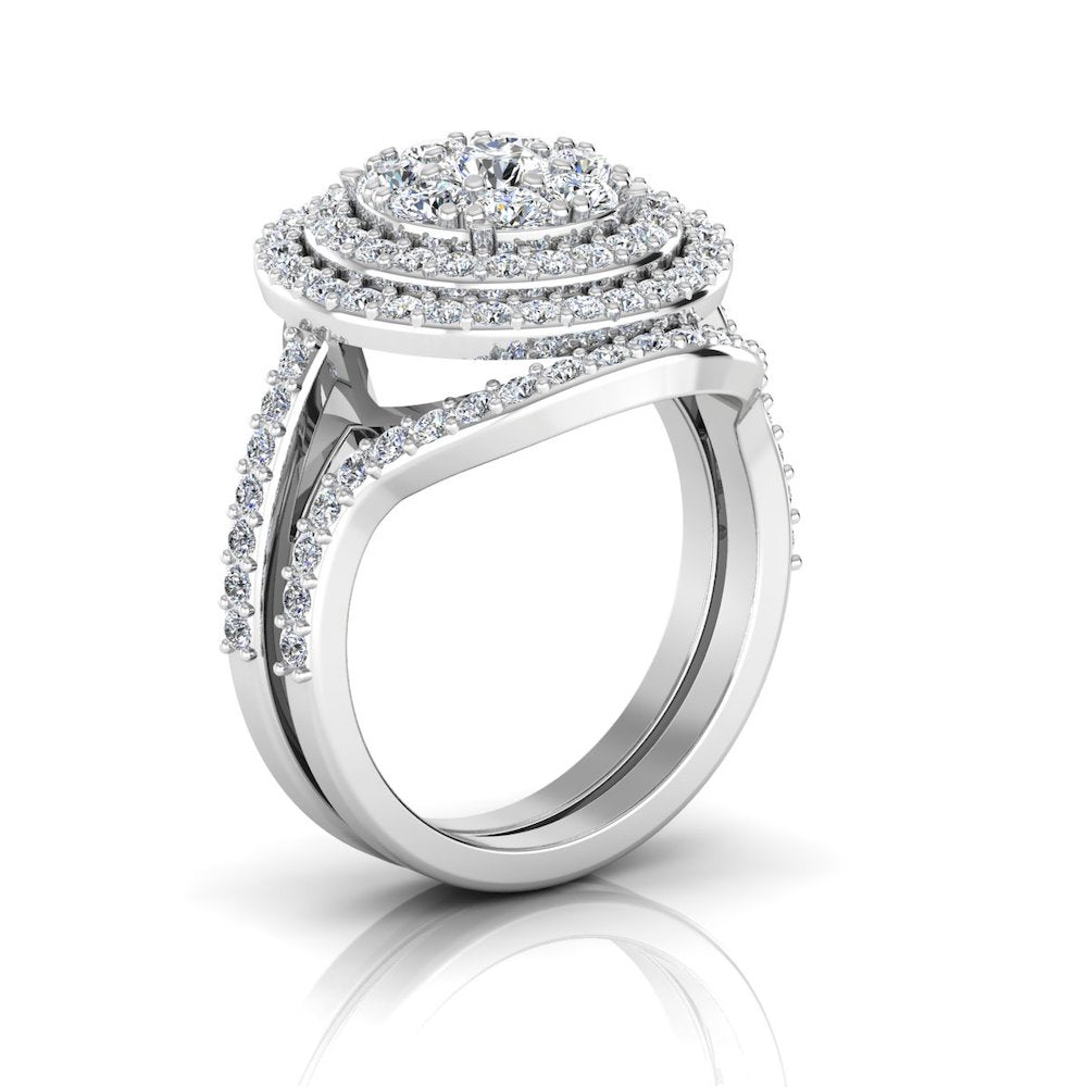 Dual Split Shank Moissanite Dome Engagement Ring、mySite、hinf8tx79