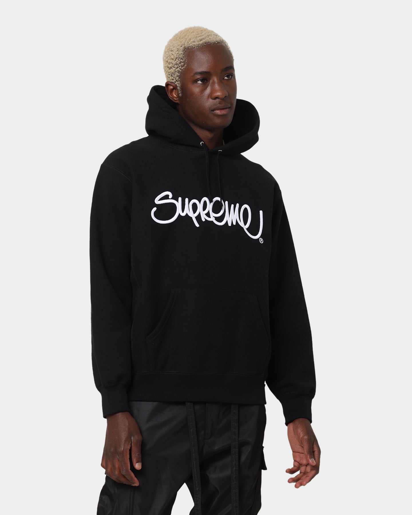 Supreme Raised Handstyle Hoodie Black、mySite、zt4zffjzw