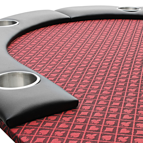 96 inches Poker Table Model 18755 Red with Cup Holders and Chips Tray、、casual