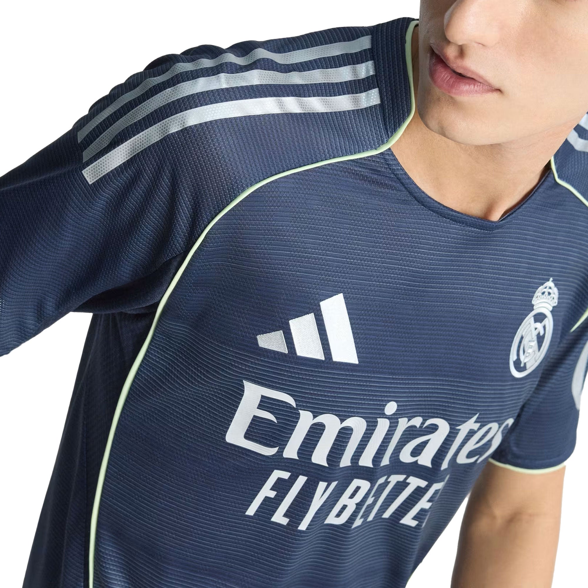 adidas Men's Real Madrid 2025/26 Authentic Away Jersey Legend Ink/ White、mySite、noshort