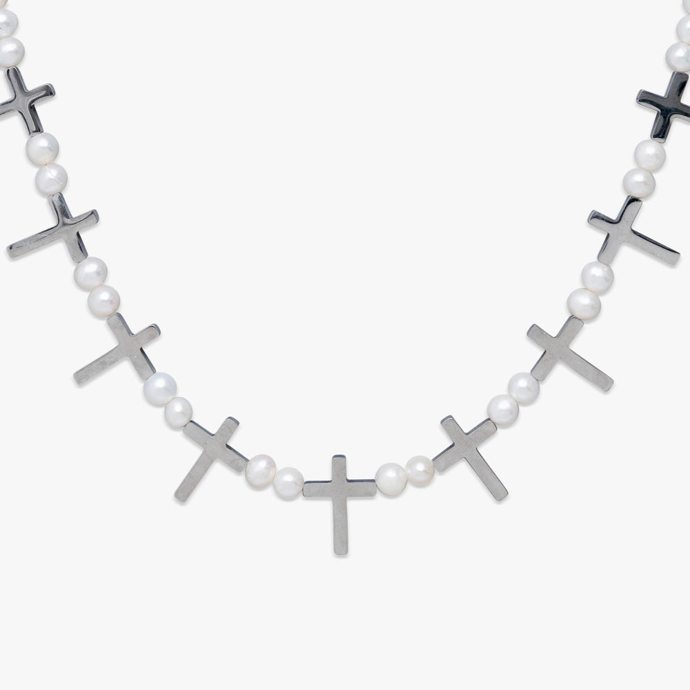 Cross Pearl Necklace、mySite、hinf8tx79