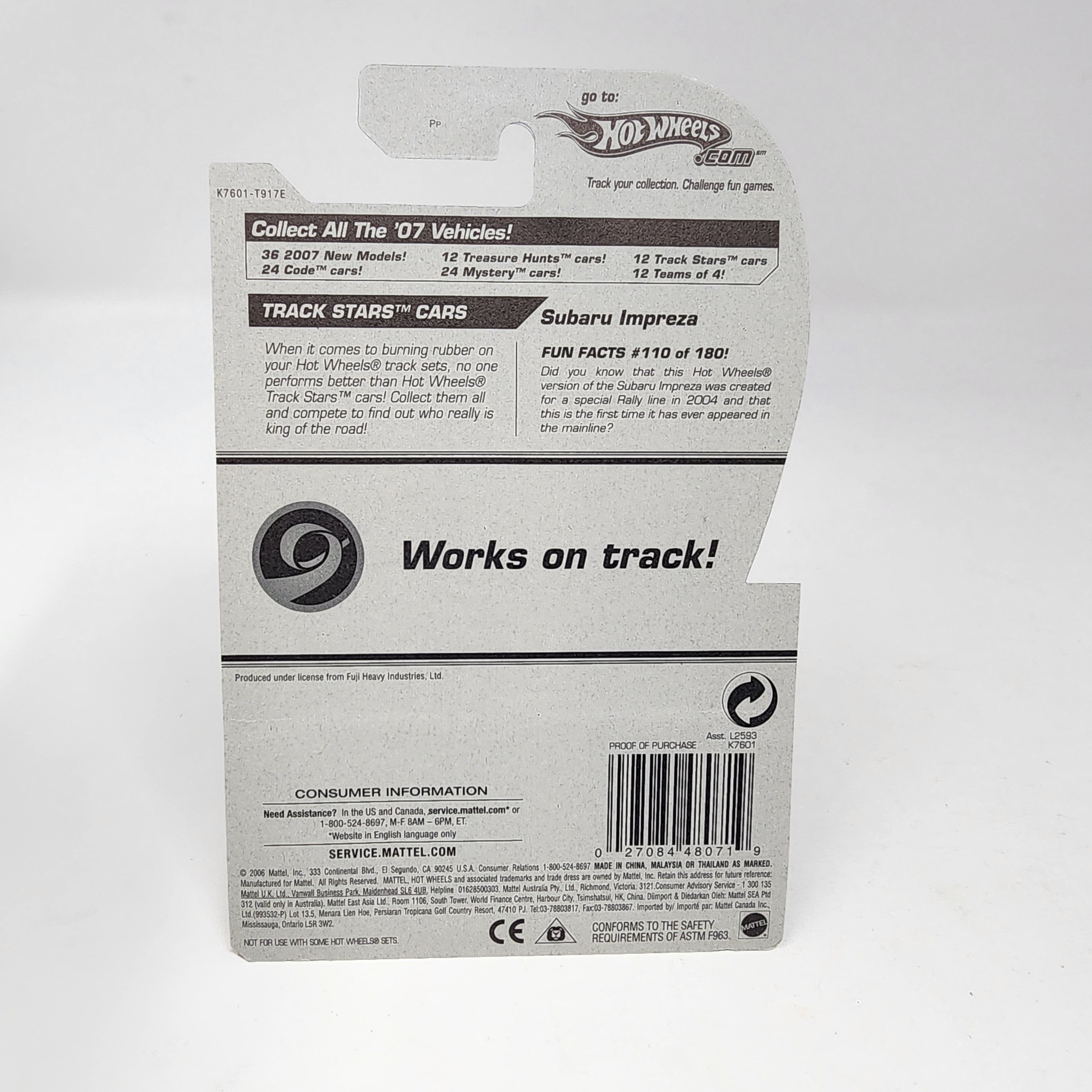 Subaru Impreza * White * Hot Wheels 2007、mySite、hgirdovlk