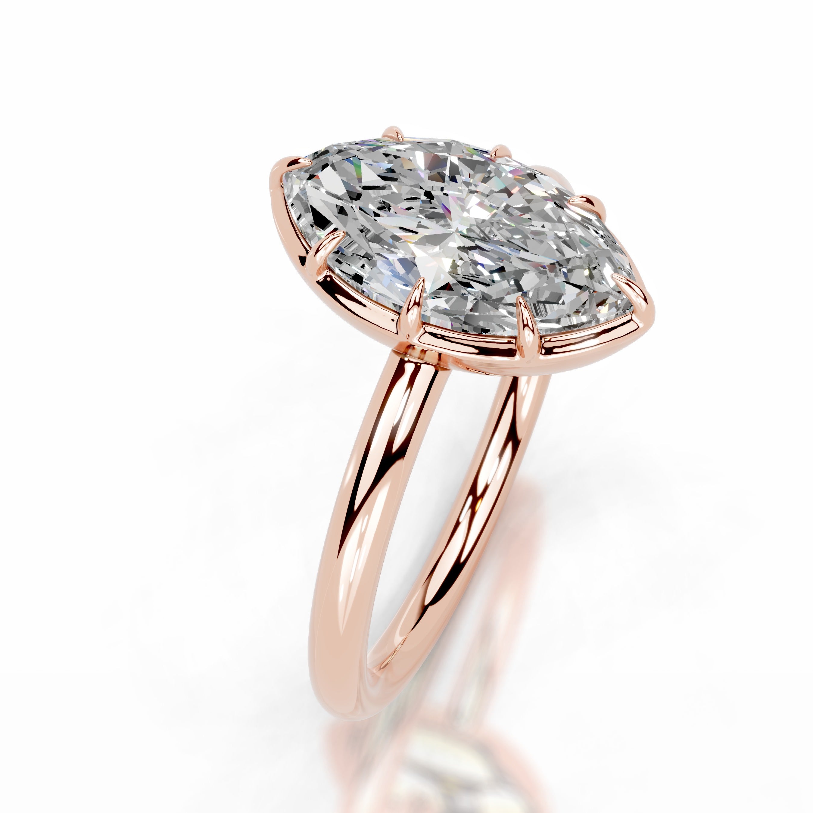 Narcisa Moissanite Ring - 14K Rose Gold、mySite、hinf8tx79
