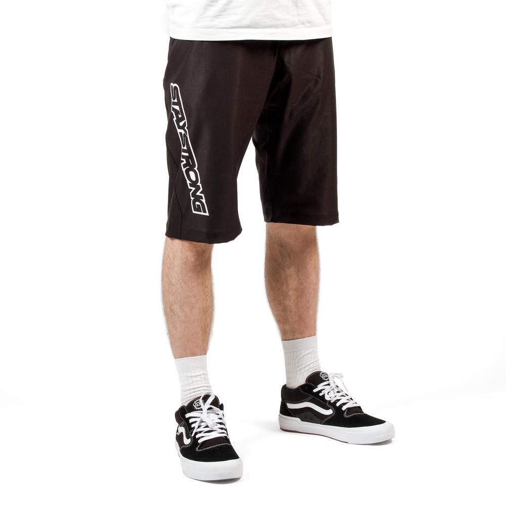  Stay Strong V3 Race Shorts - Black/White、mySite、merchandisen