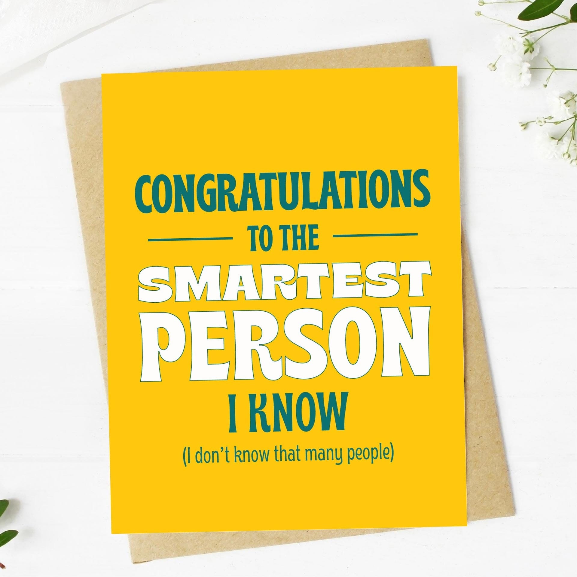  Congrats to the smartest person I know joke card、mySite、ghnorth
