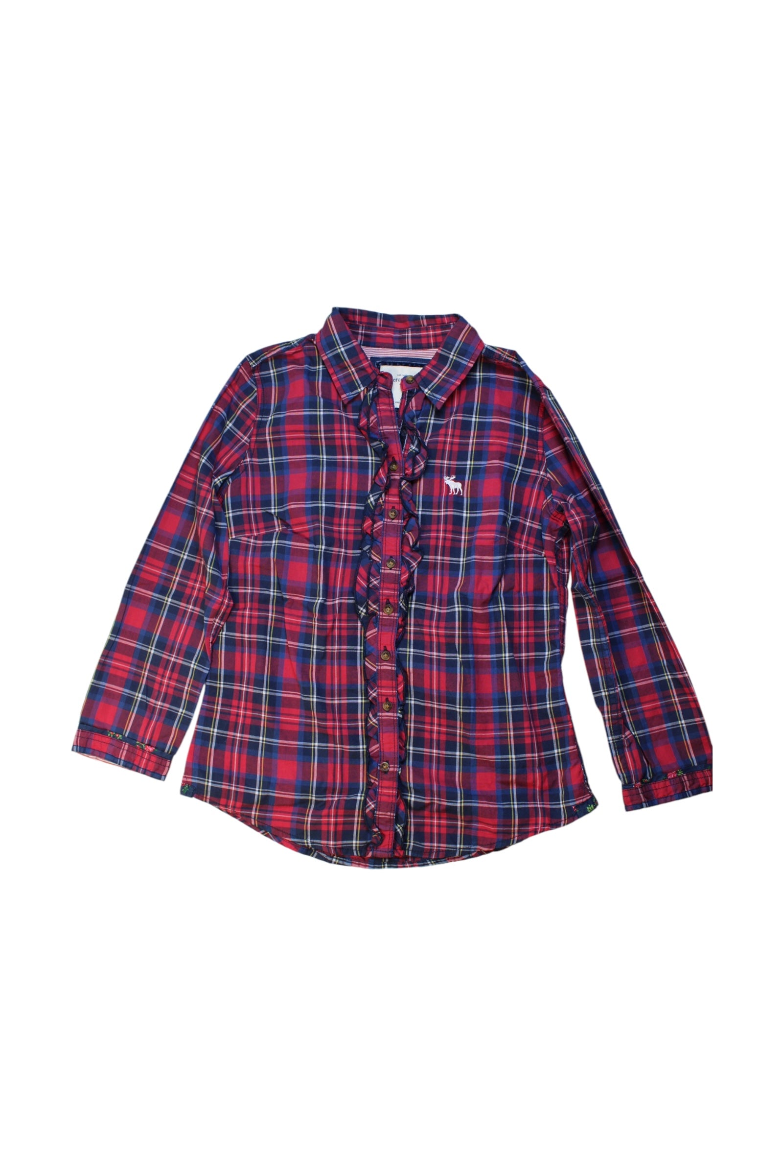 Abercrombie & Fitch Ruffled Plaid Shirt 14Y、mySite、g9winljtr