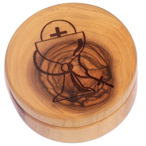 Olive Wood First Communion Gift Set - First Communion Box and Rosary from Bethlehem, the Holy Land、mySite、topwebapps