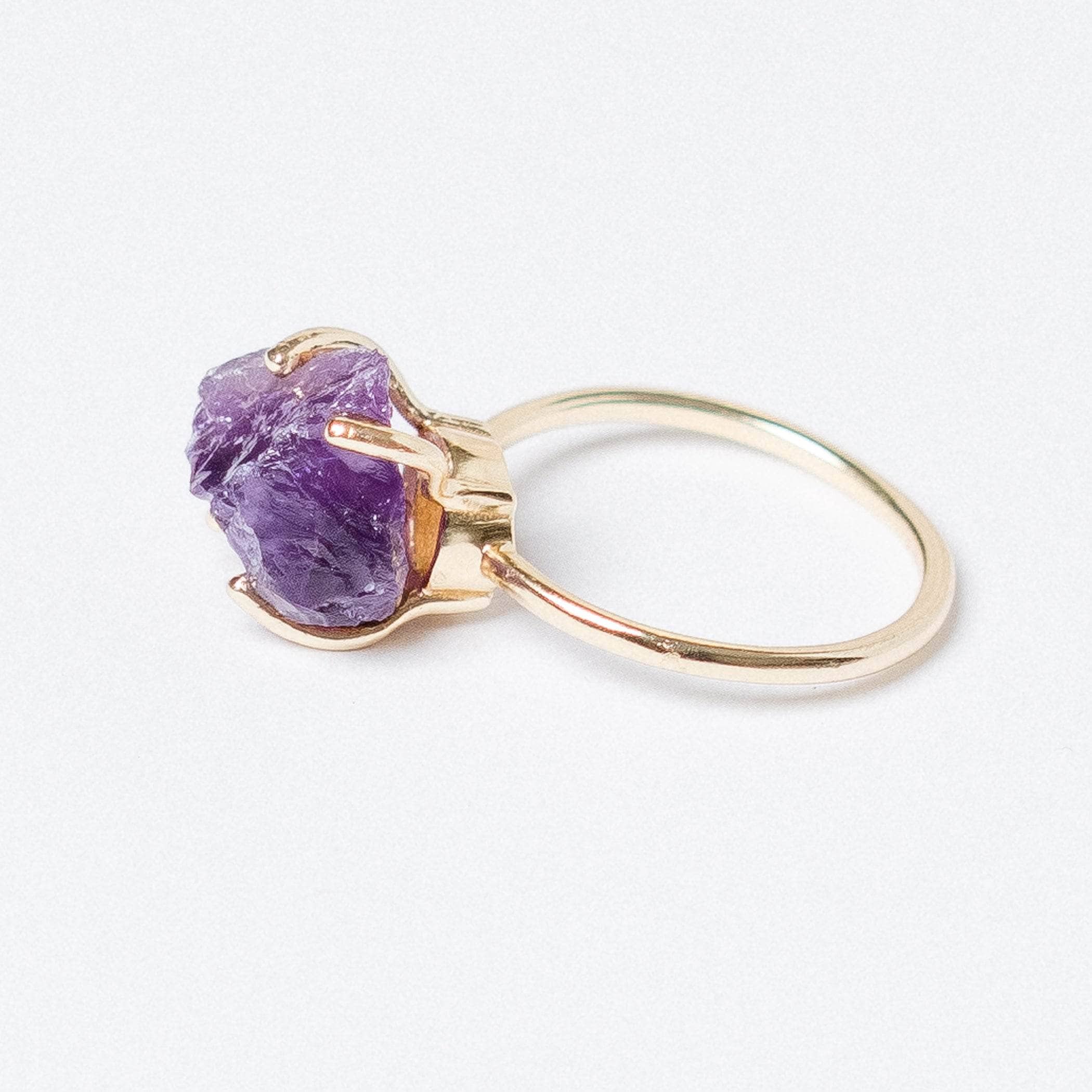 Amethyst Raw Freeform Gold or Silver Ring、mySite、hinf8tx79