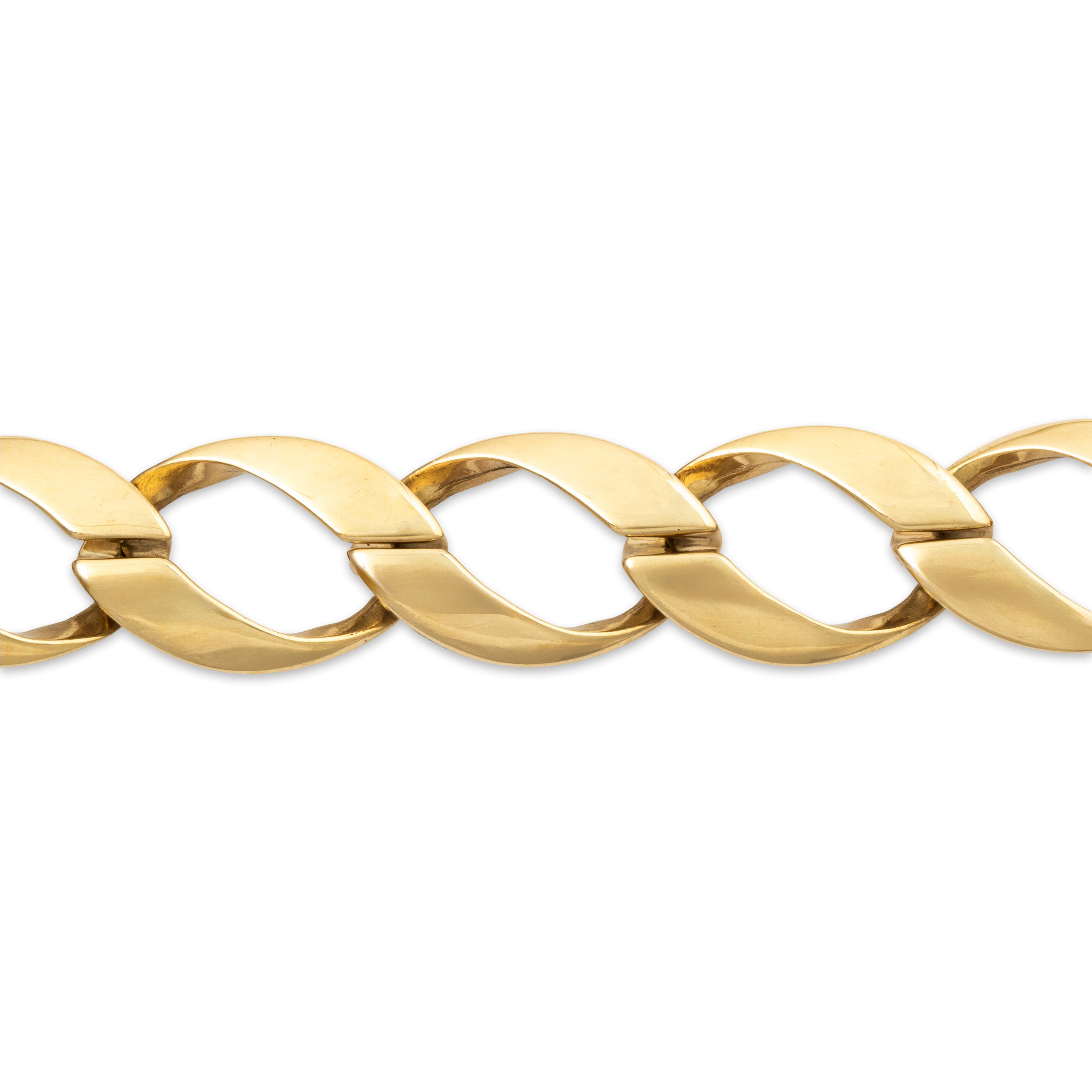 Vintage Heavy Italian 14k Yellow Gold Stunning Oversize Link Bracelet 7、mySite、hinf8tx79