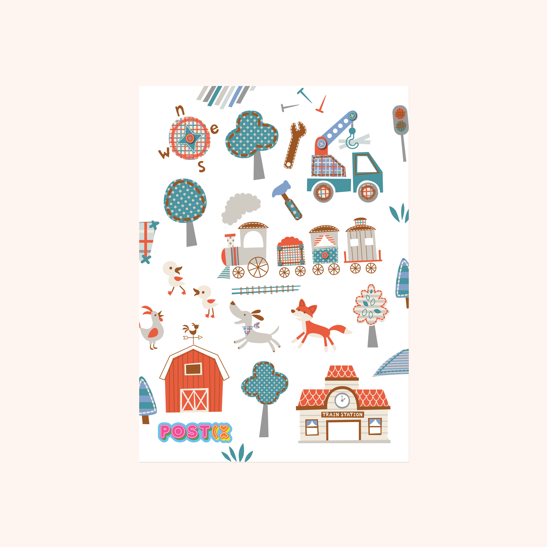  Funny Farm Sticker Sheet、mySite、ghnorth