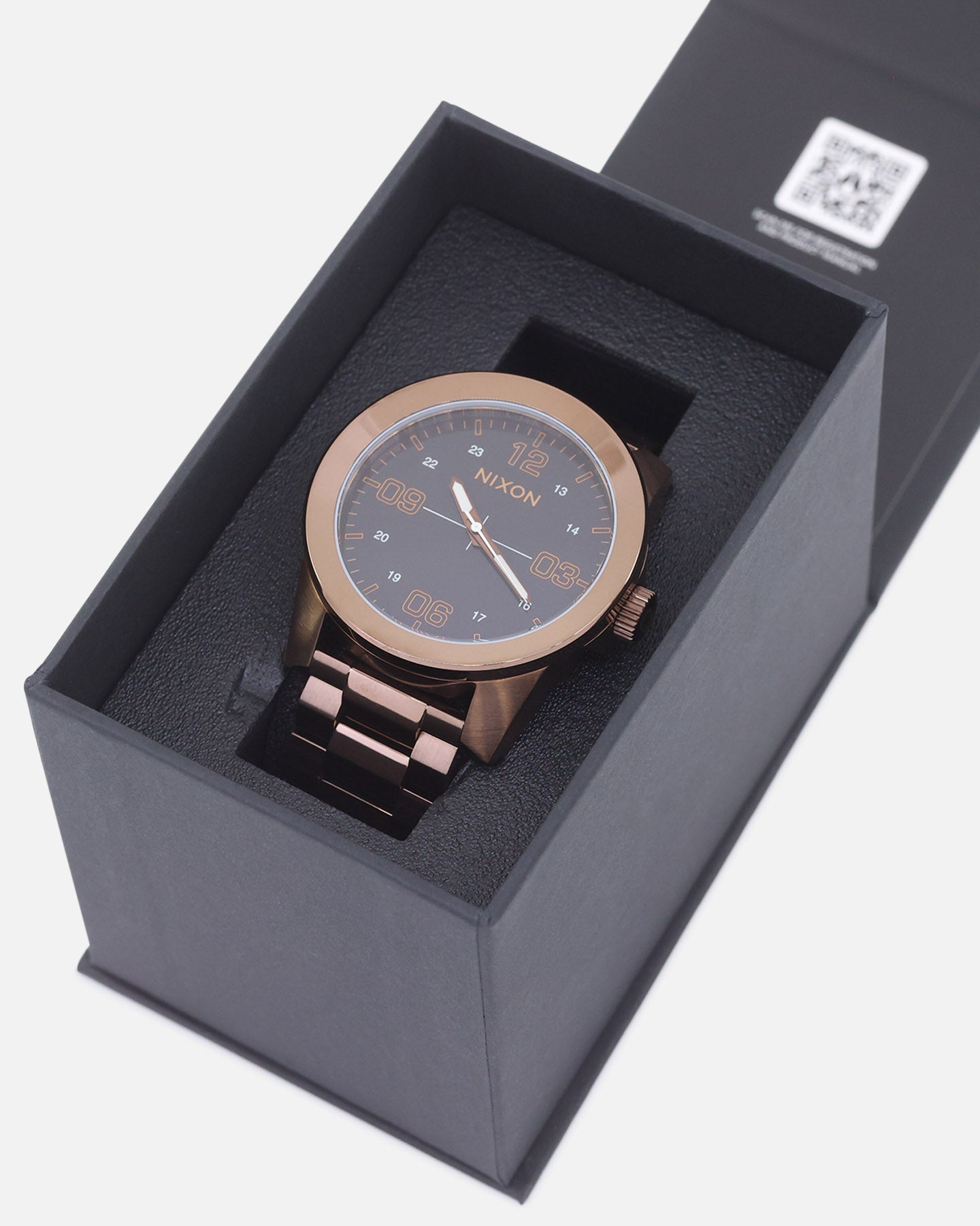 Nixon Corporal Stainless Steel Watch Chocolate/Dark Roast Brown、mySite、zt4zffjzw