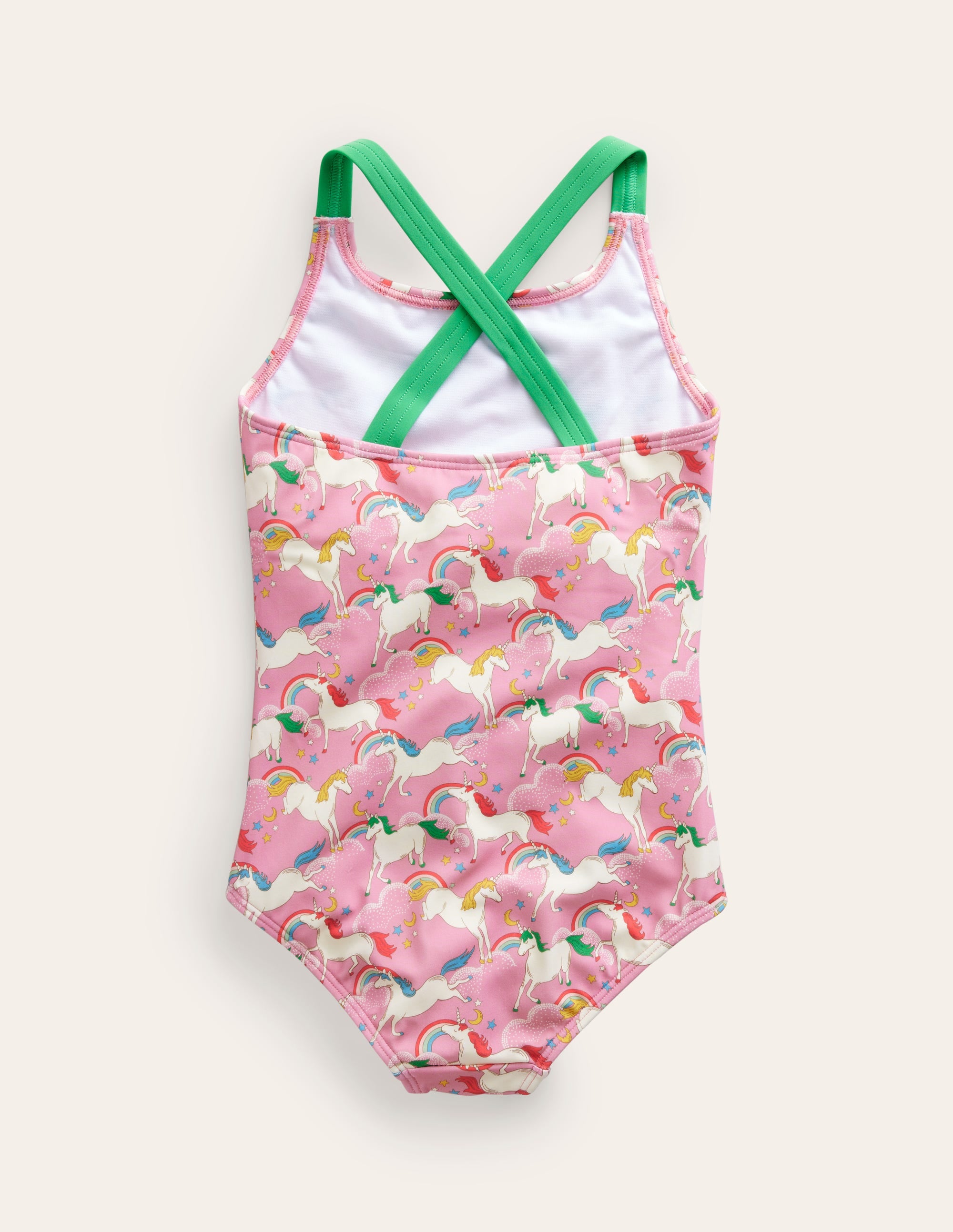  Cross-back Printed Swimsuit-Formica Pink Unicorns、mySite、ashleygrahame