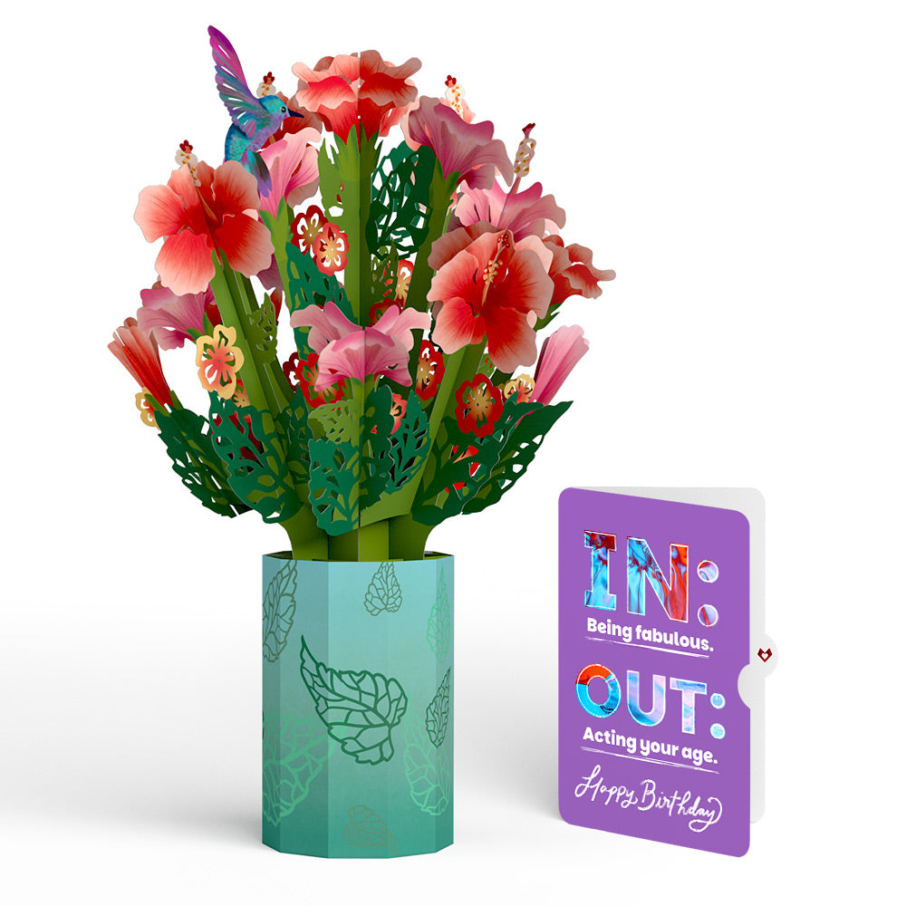 Hibiscus Birthday Bouquet and IN & OUT Sentiment Set、mySite、solidvoid